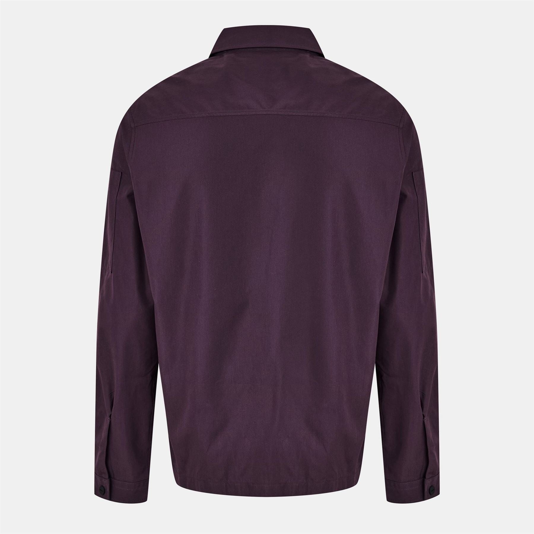Hugo HUGO Emmond Cotton Long Sleeve Zip Overshirt   Contemporary Design with Logo Detail