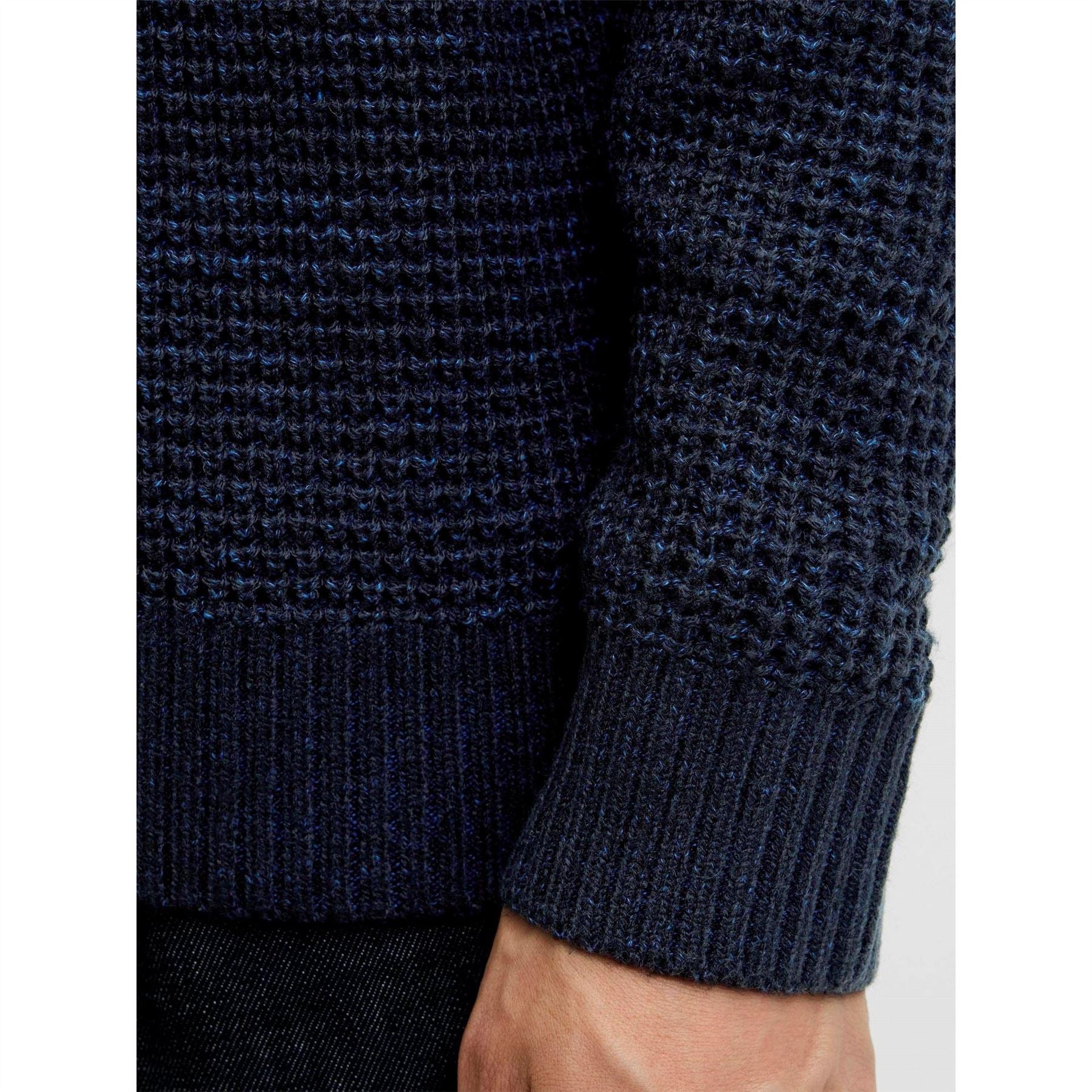 Jack and Jones Crew Neck Ribbed Collar Long Sleeve Sweater