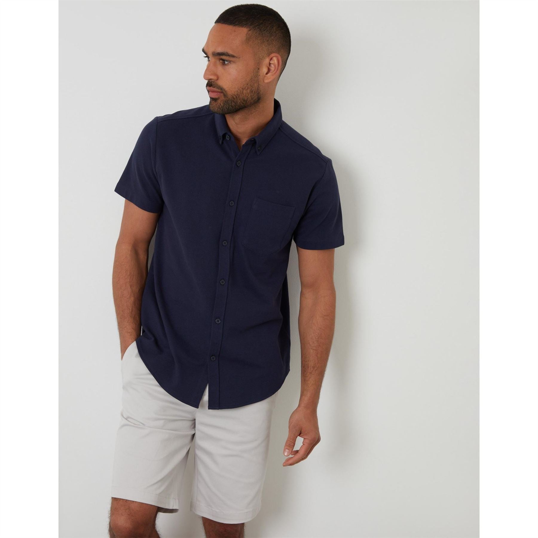 Threadbare Majestic Regular Fit Button Down Collar Shirt