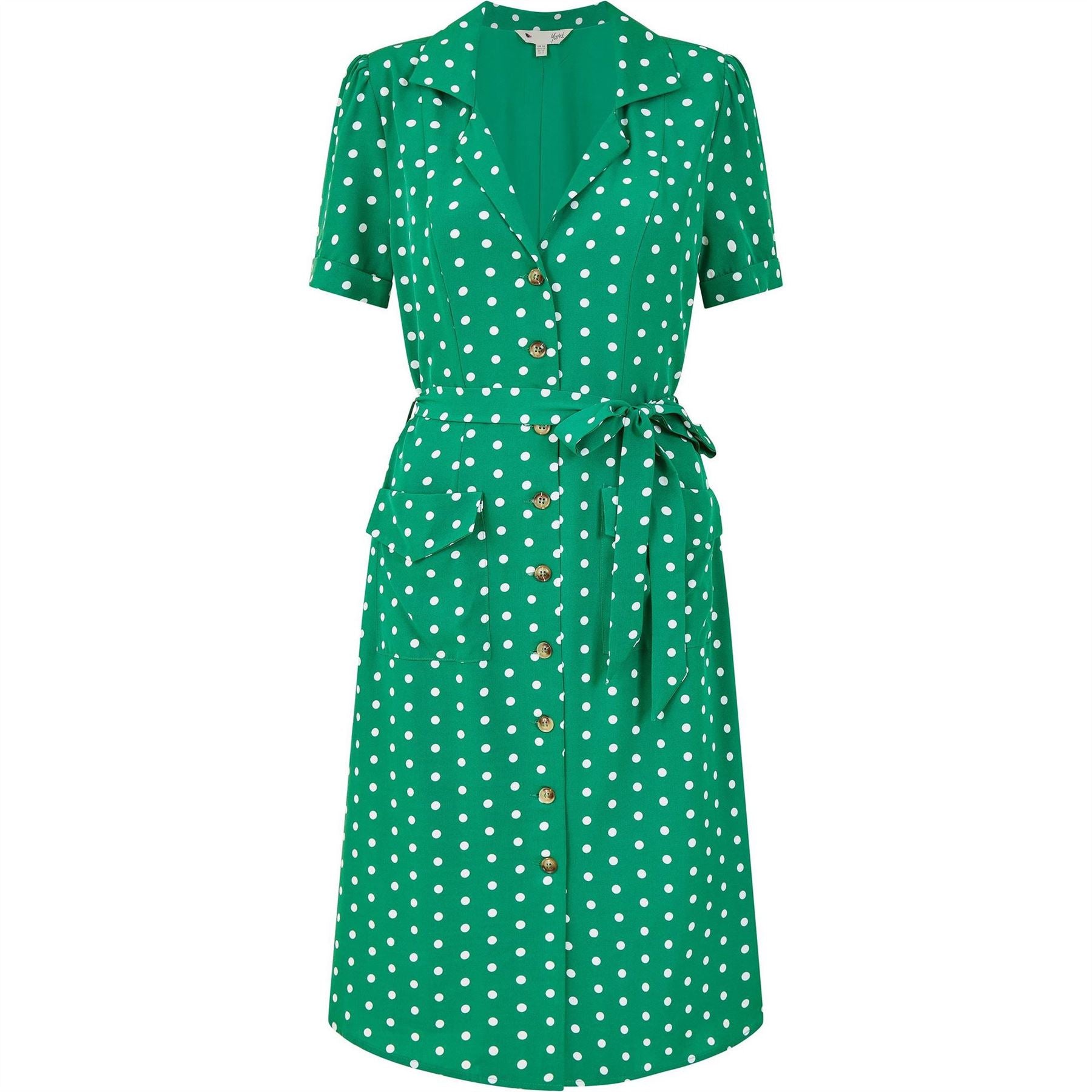 Yumi Spot Retro Shirt Dress