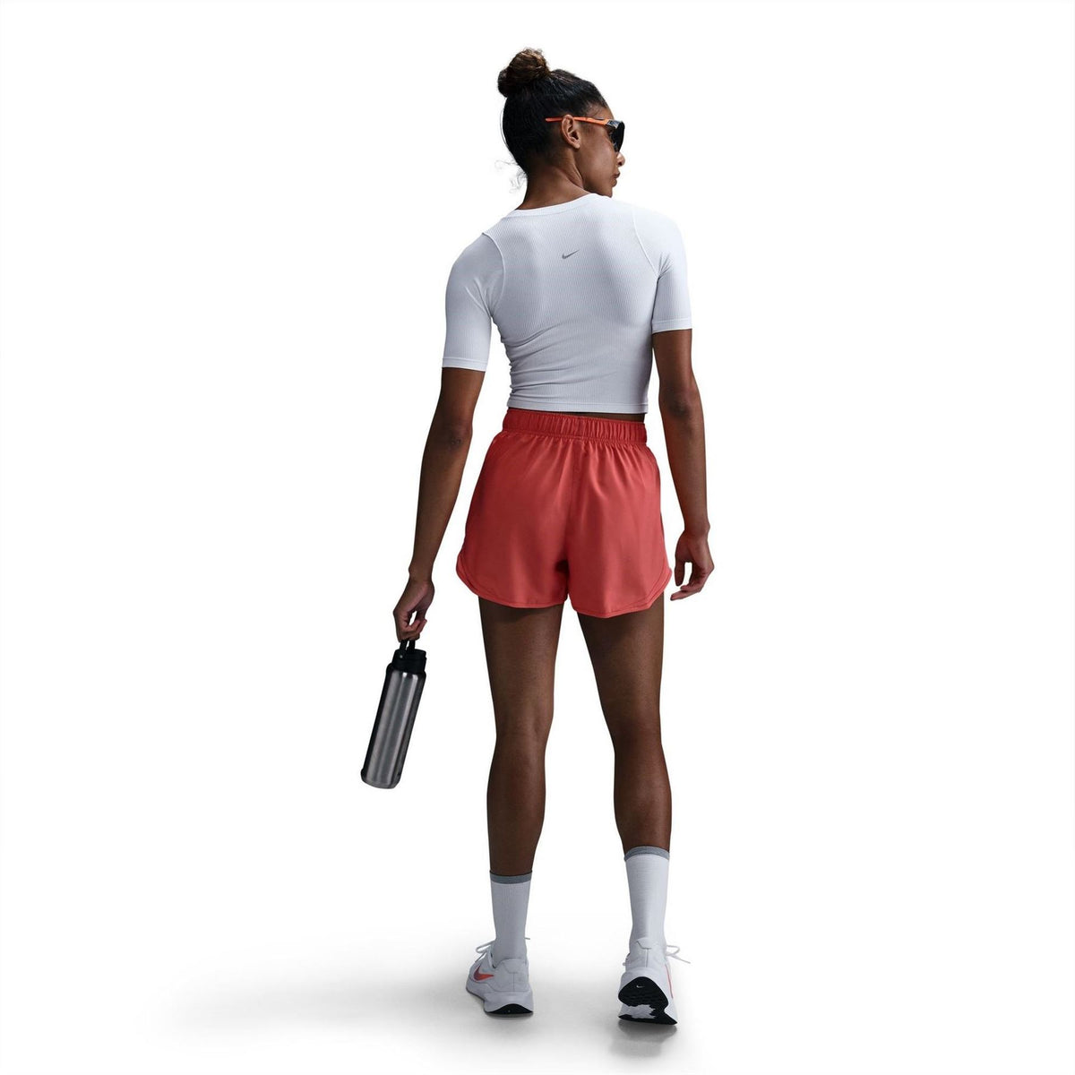 Nike Womens Tempo Dri Fit Mid Rise Brief Lined Running Shorts