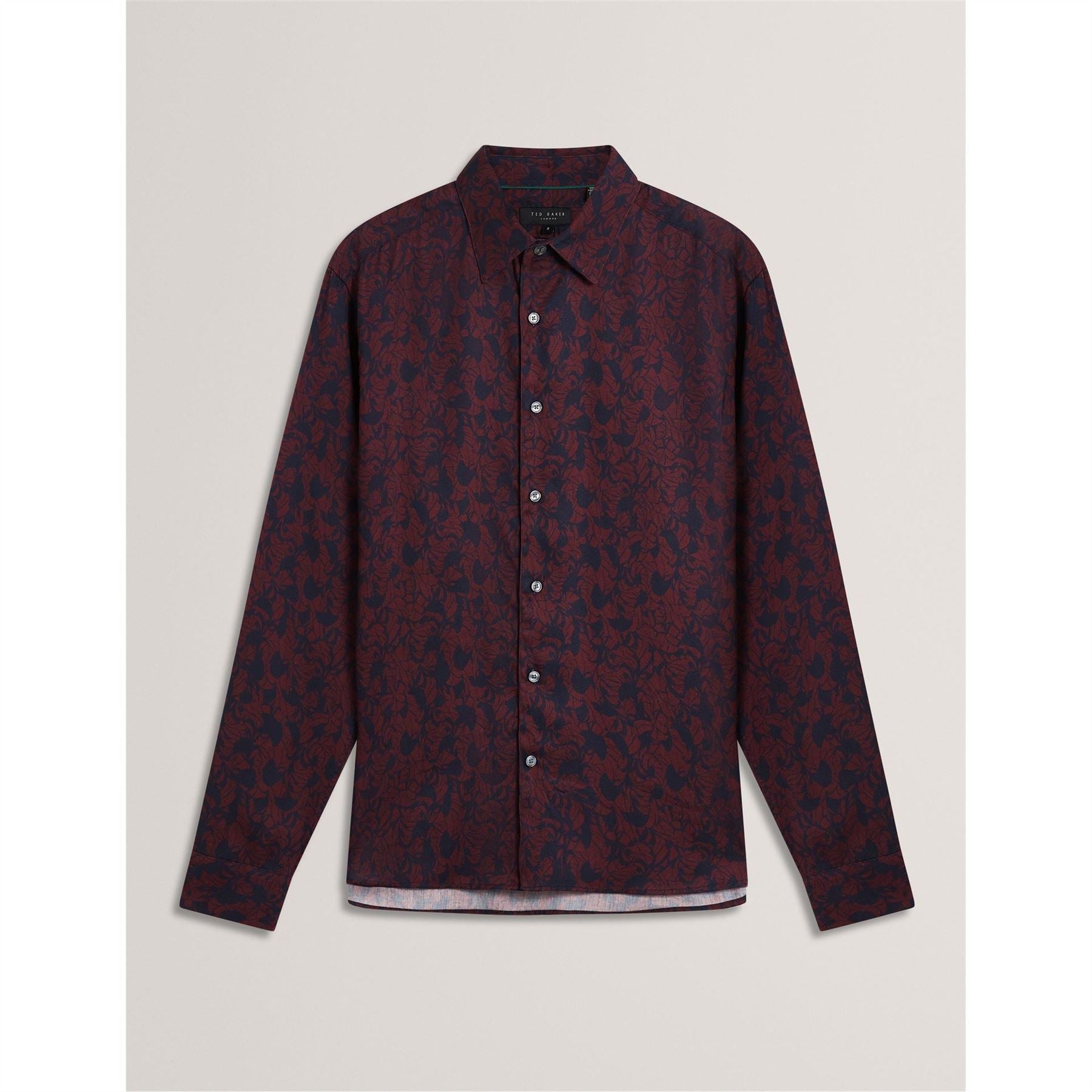 Ted Baker Floral Collared Neck Long Sleeve Shirt
