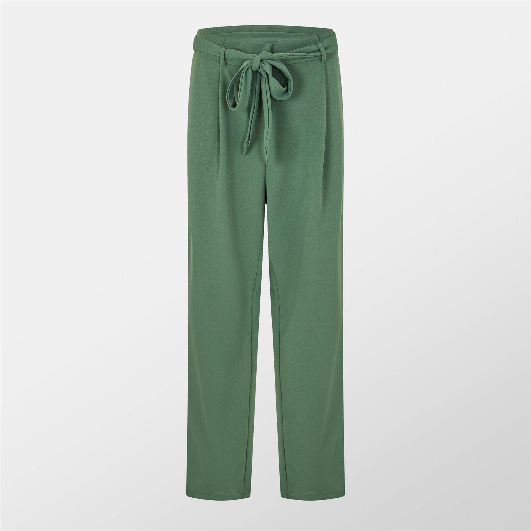 Vila Viclva Belt Straight Solid Patterned Trousers