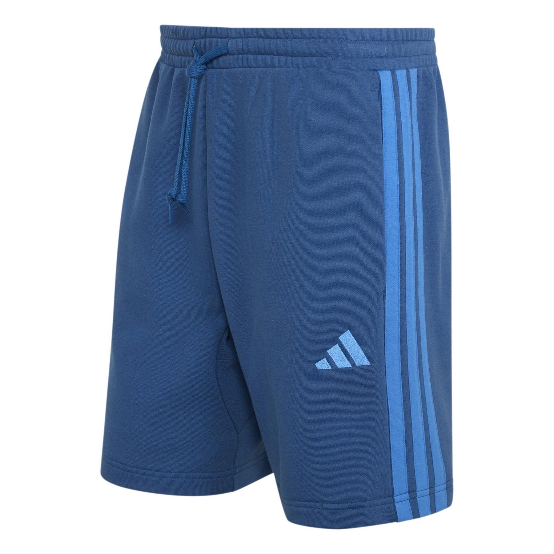 adidas Mens Essentials 3 Stripe Fleece Shorts