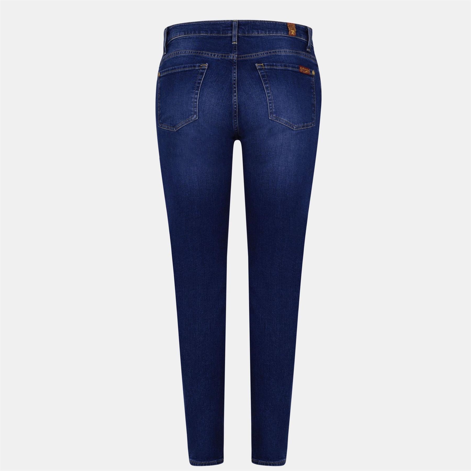 7 For All Mankind High Waisted Cropped Skinny Jeans