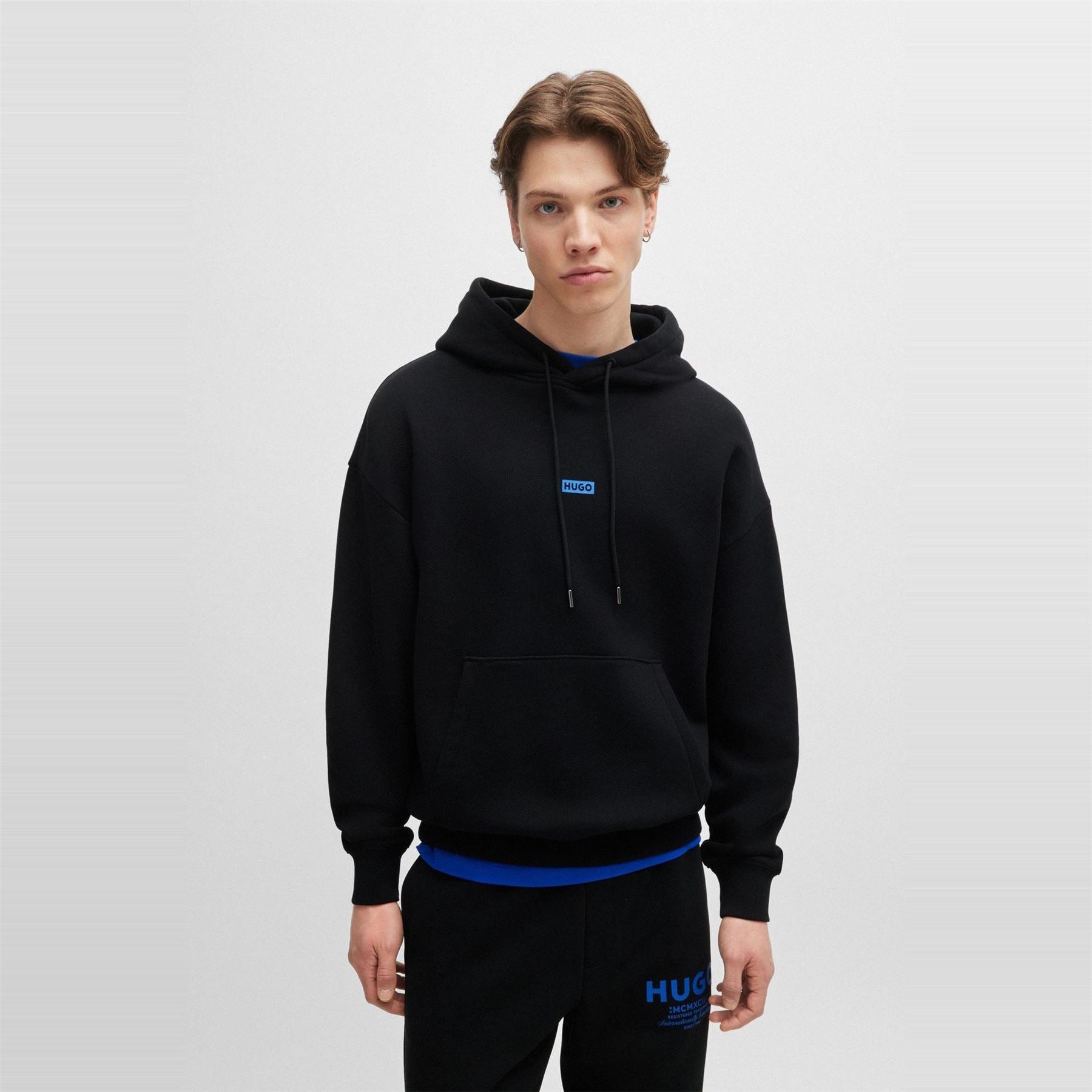 Hugo HUGO Nazardo Drawstring Hoodie with Modern Logo Detail