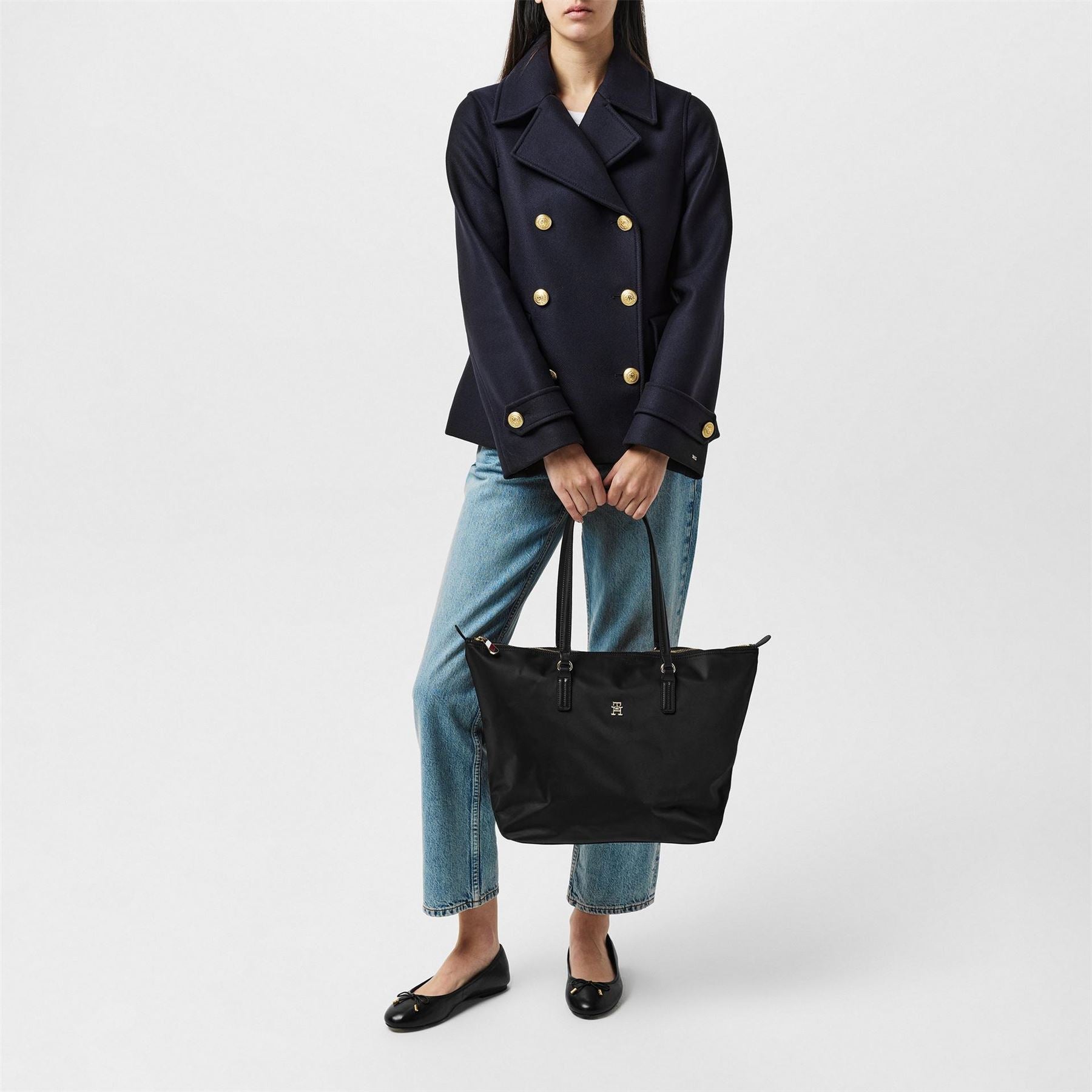 Tommy Hilfiger Monogram Plaque Tote Bag