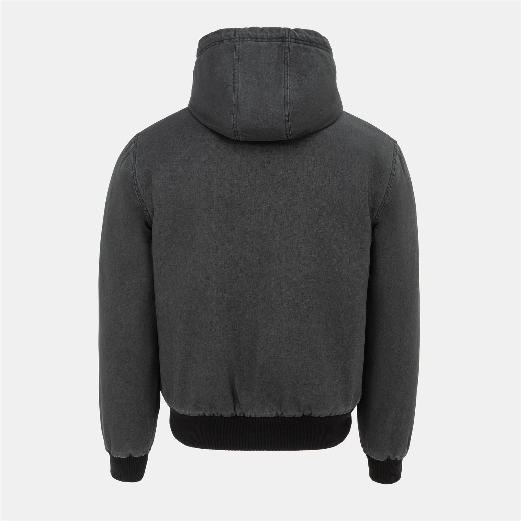 SoulCal Solid Patterned Hooded Ribbed Cuff Bomber Jacket