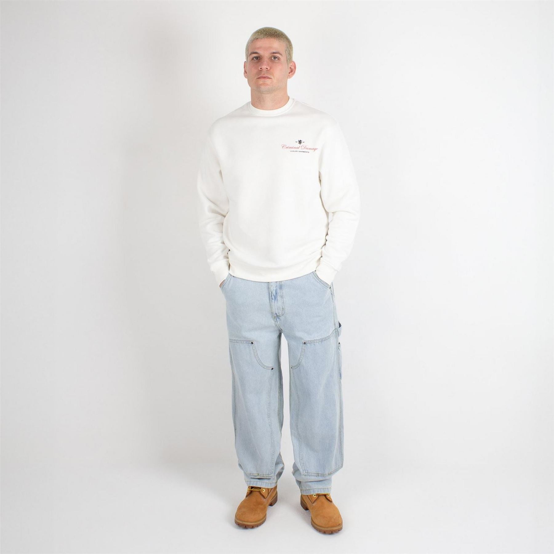 Criminal Damage Lux Lettering Crew Neck Sweatshirt