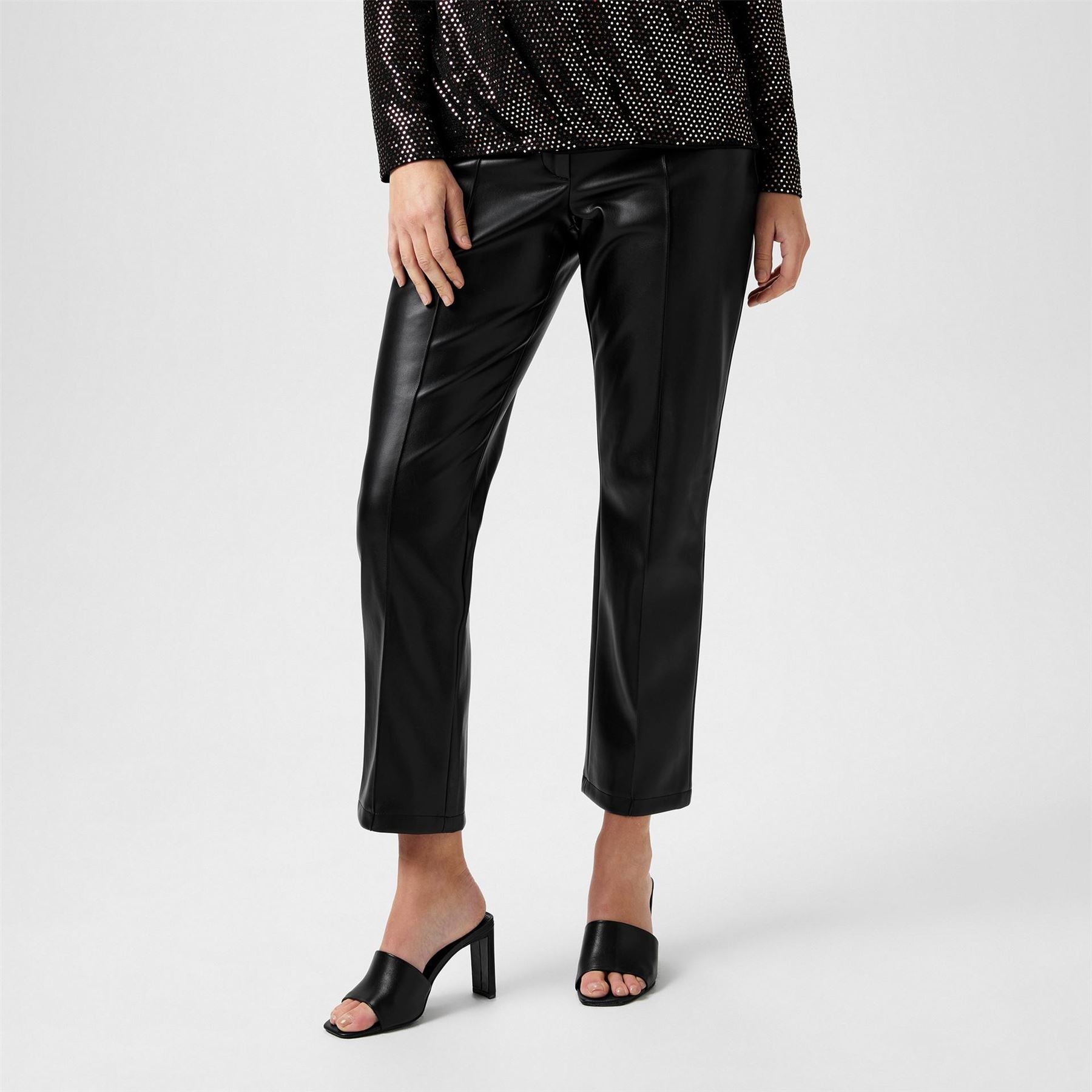Biba Pu Straight Leg Trouser