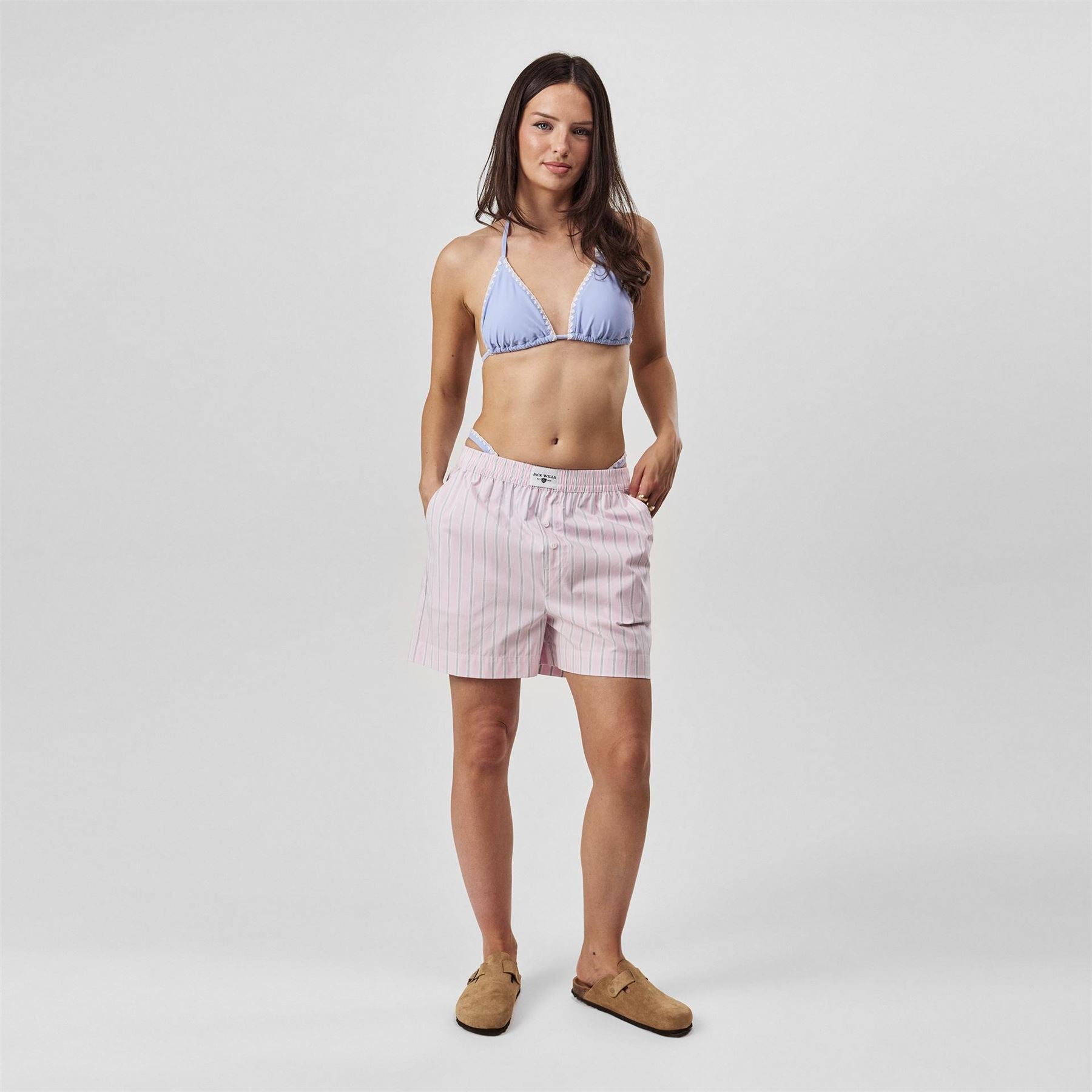 Jack Wills Crochet Stitch Bikini Top with Tie Closure