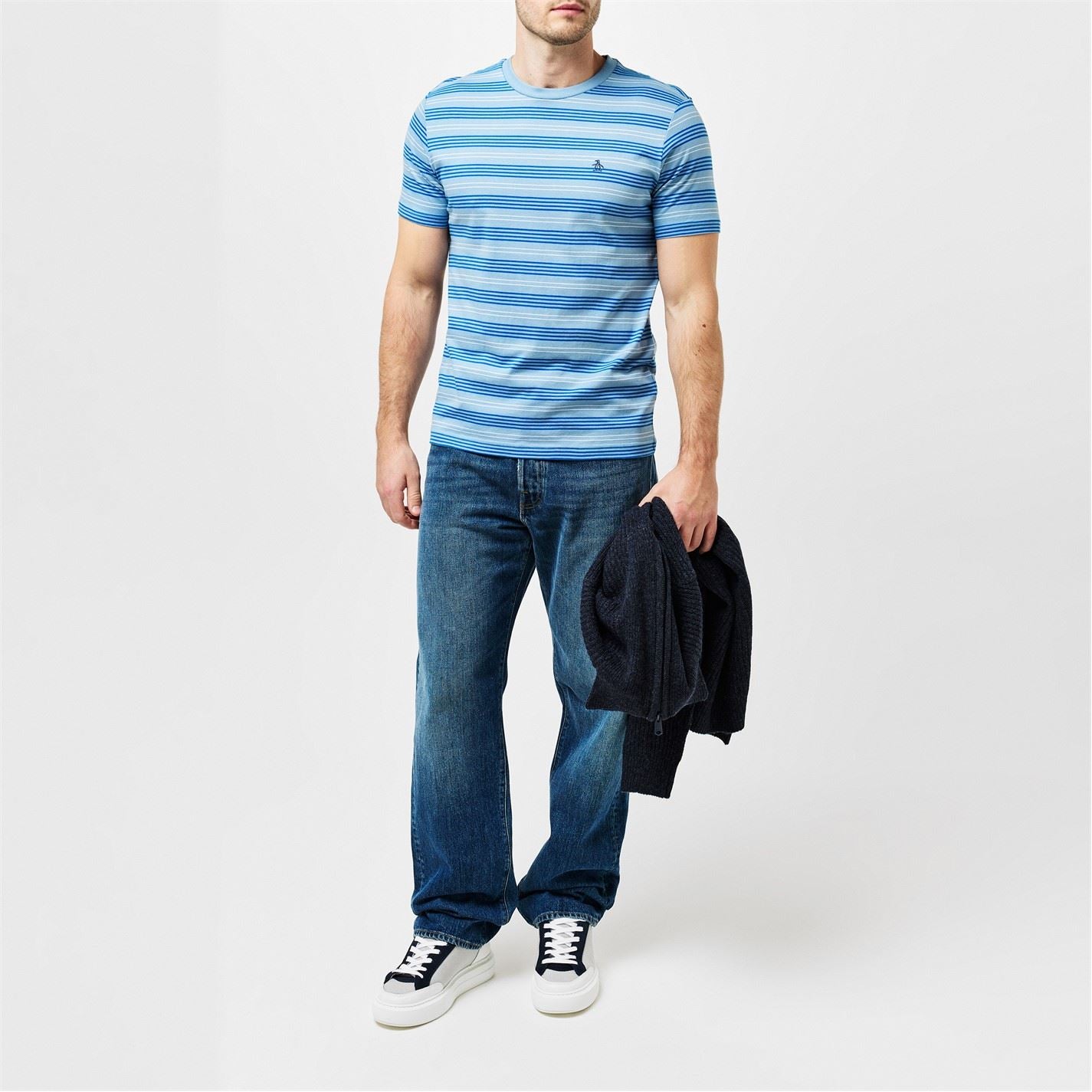 Original Penguin Regular Fit Stripe Crew Neck T-Shirt