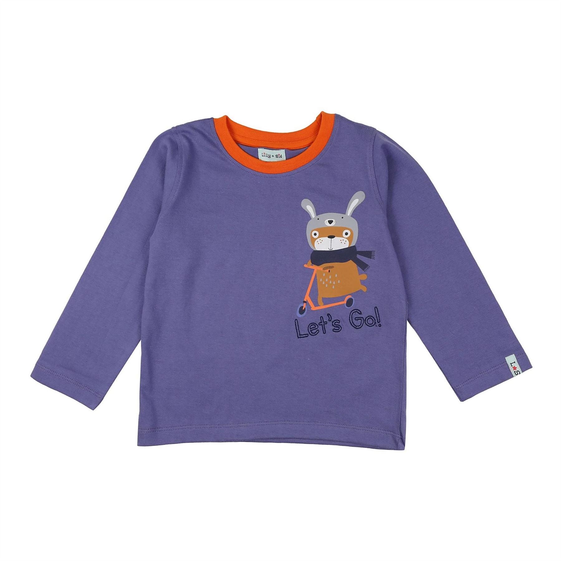 Lilly and Sid Scooter Graphic Long Sleeve T-Shirt
