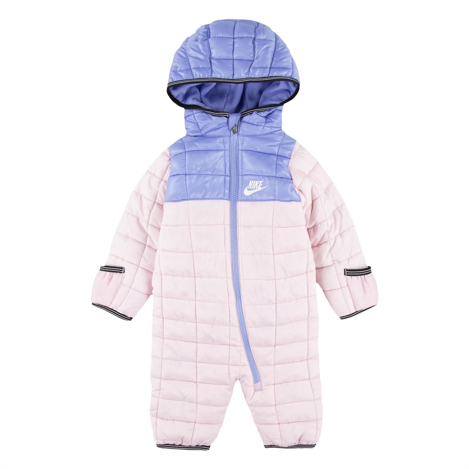 Nike Hooded Neck Plaid Patterned Long Sleeve Snowsuit