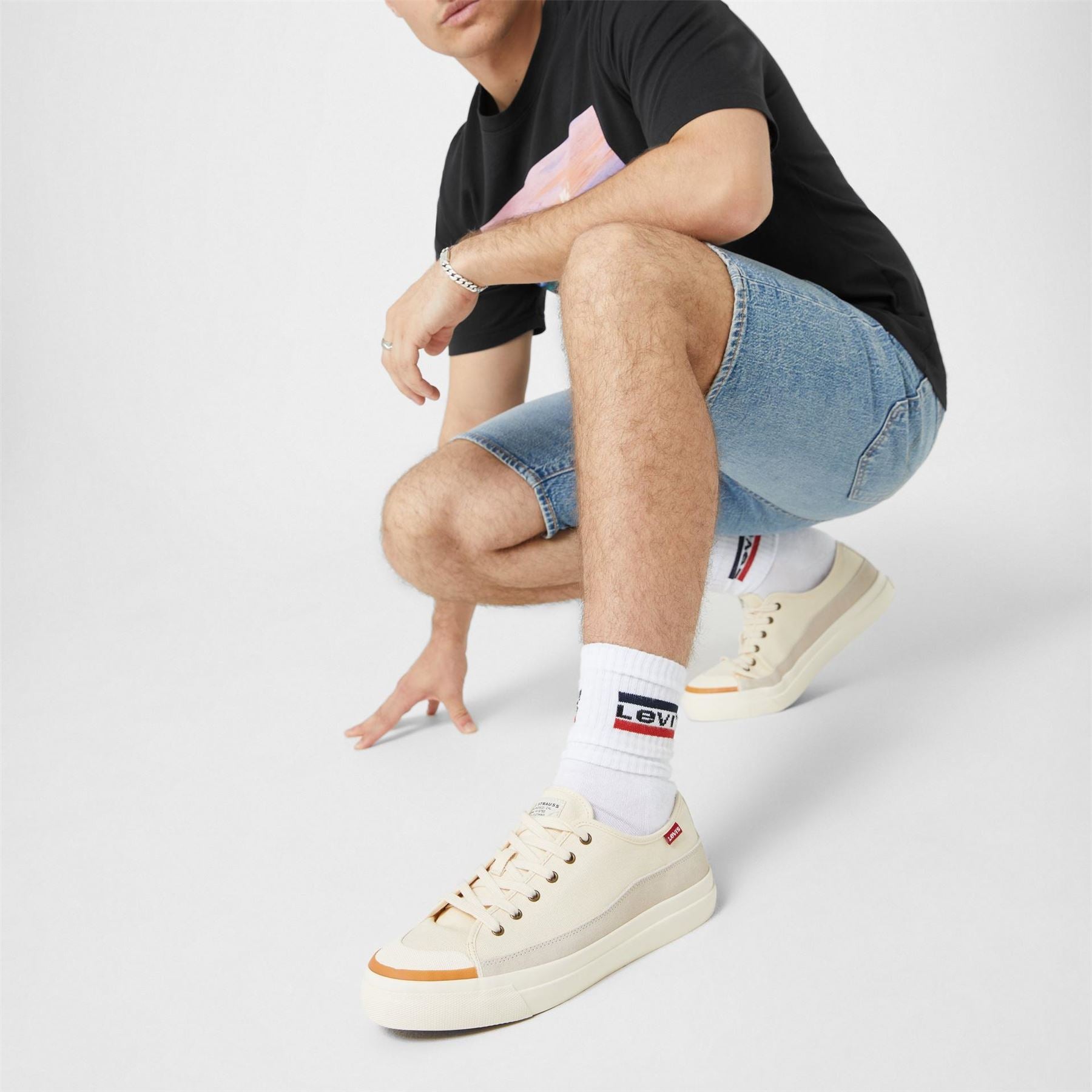 Levis Mens Canvasas Low Trainers