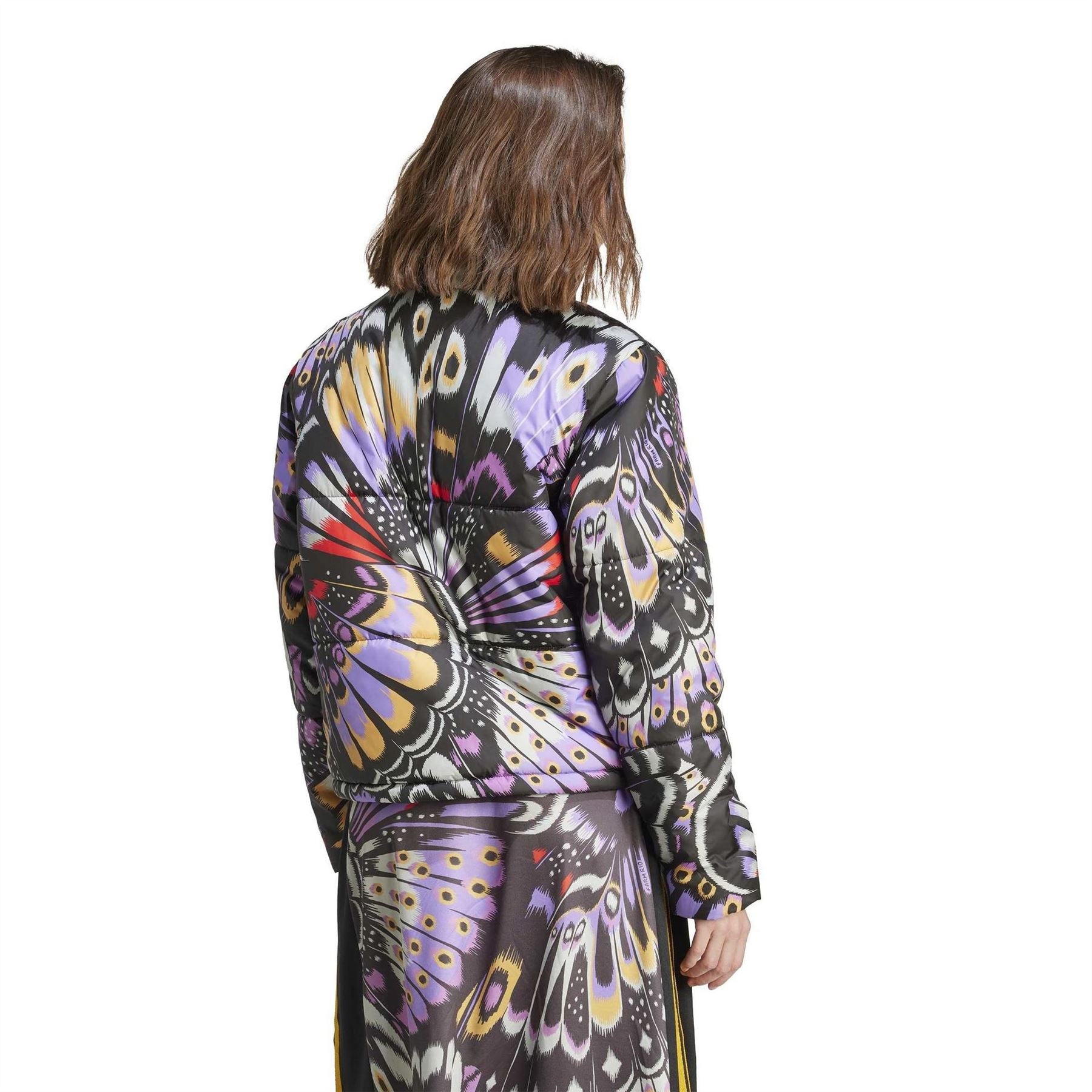 adidas Farm Butterfly Patterned Drawstring Puffer Coat