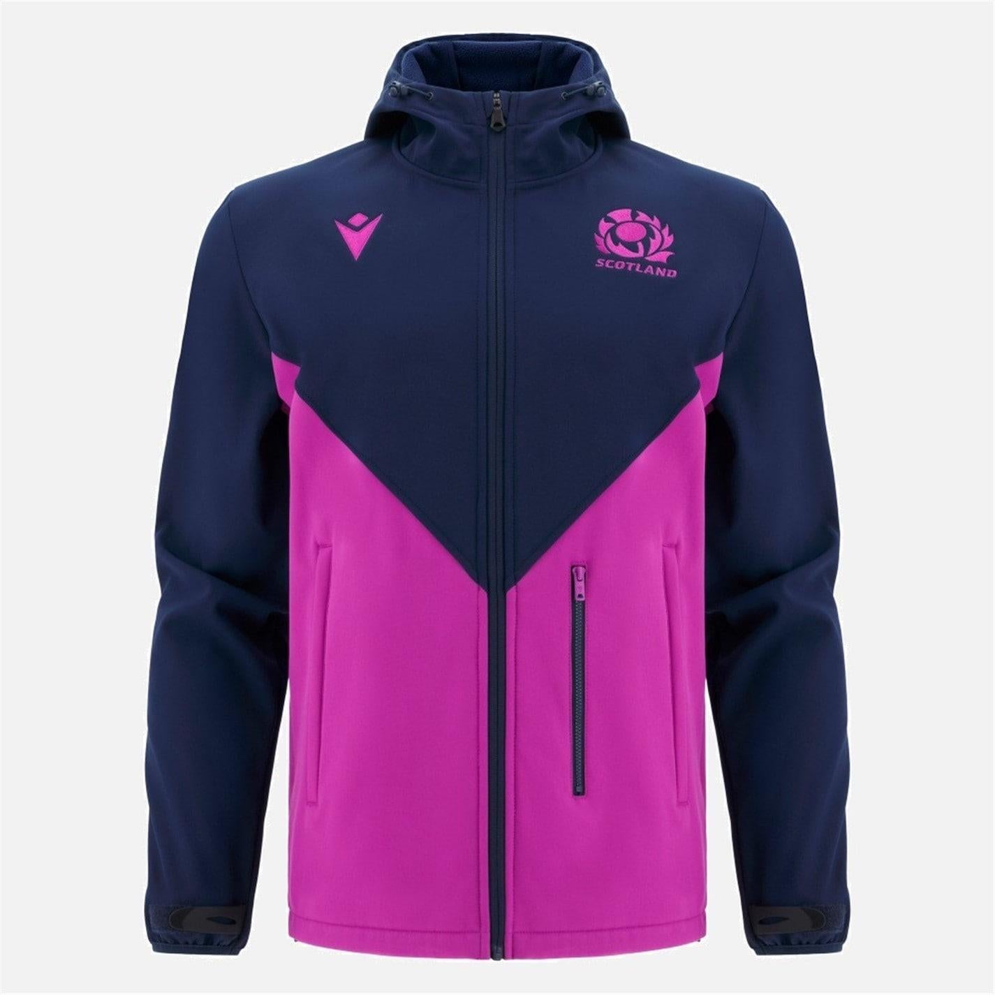 Macron Scotland Rugby World Cup 2025 Long Sleeve Hooded Softshell Jacket