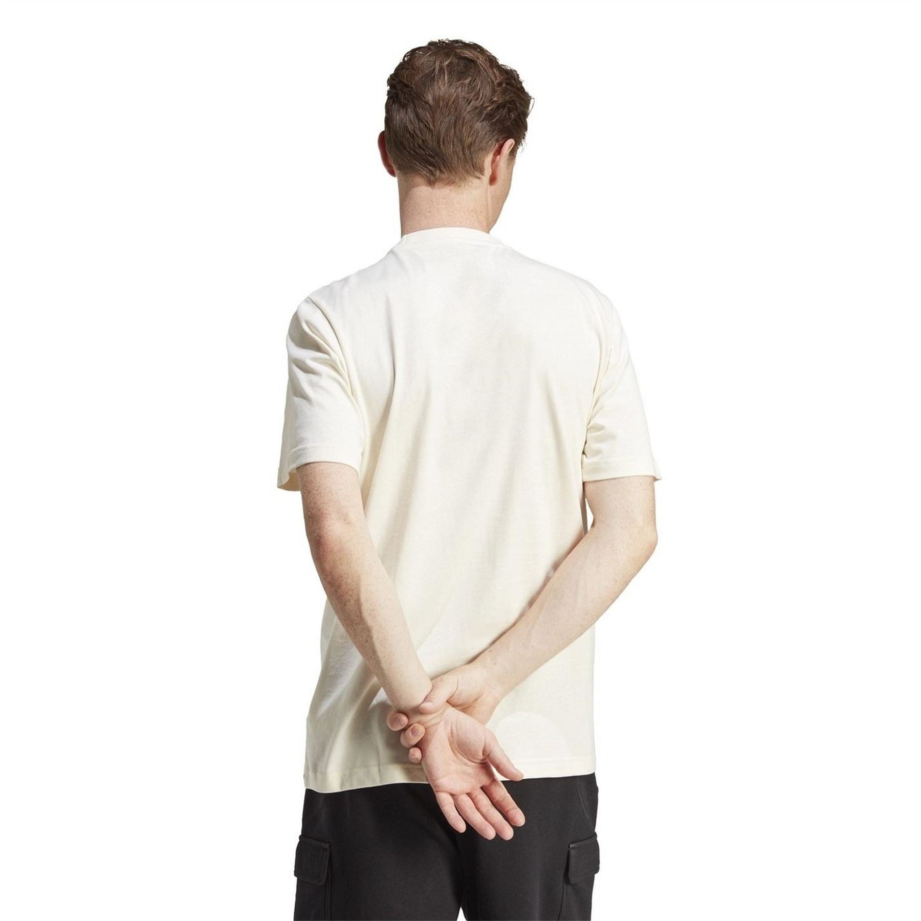 adidas Mens Essentials Single Jersey Linear Embroidered Logo T-Shirt