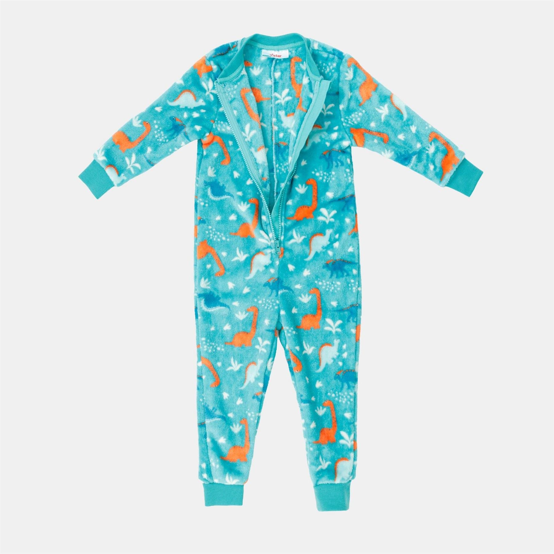 Star Fleece Onesie Infant Dino Print