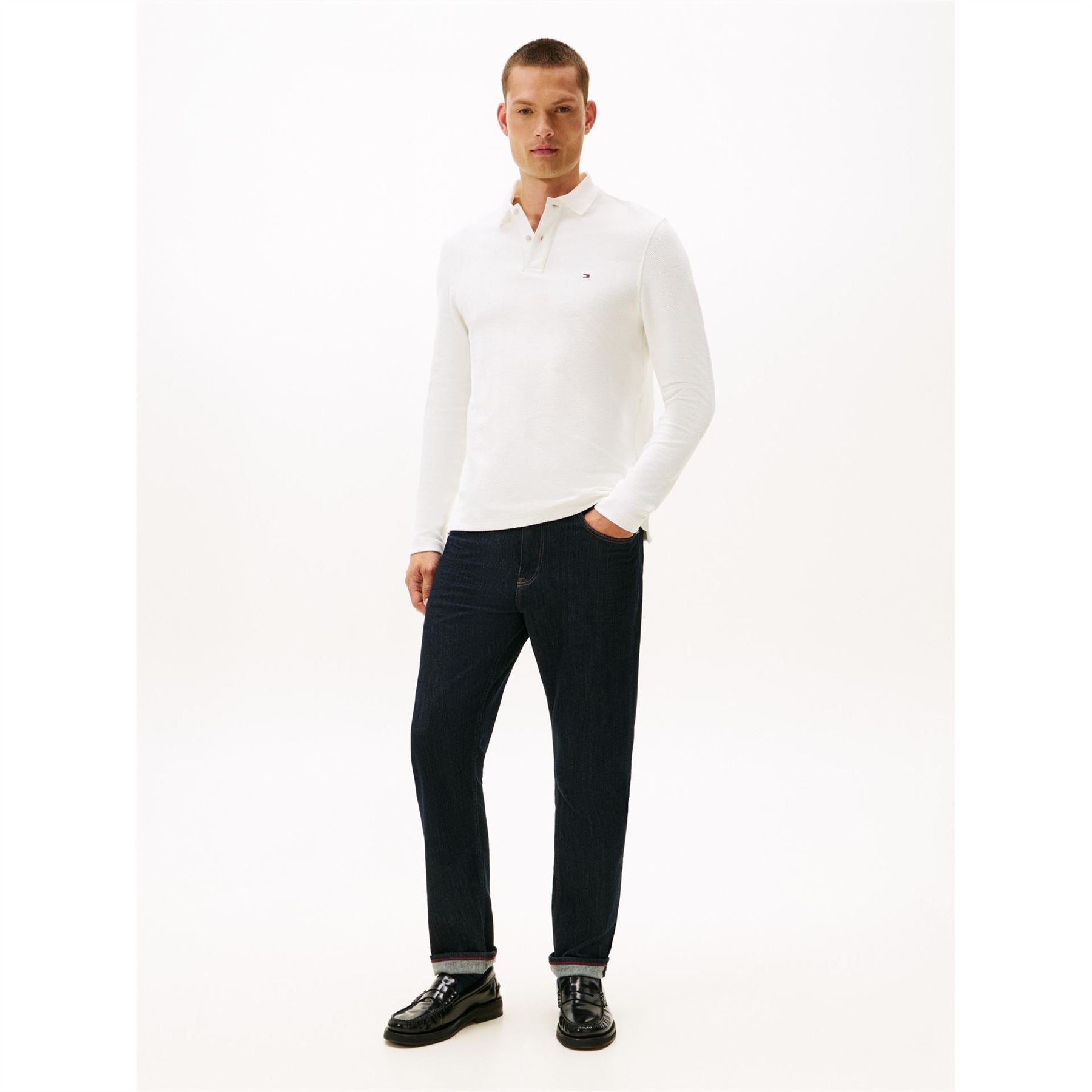 Tommy Hilfiger Herring Collared Long Sleeve Polo Shirt