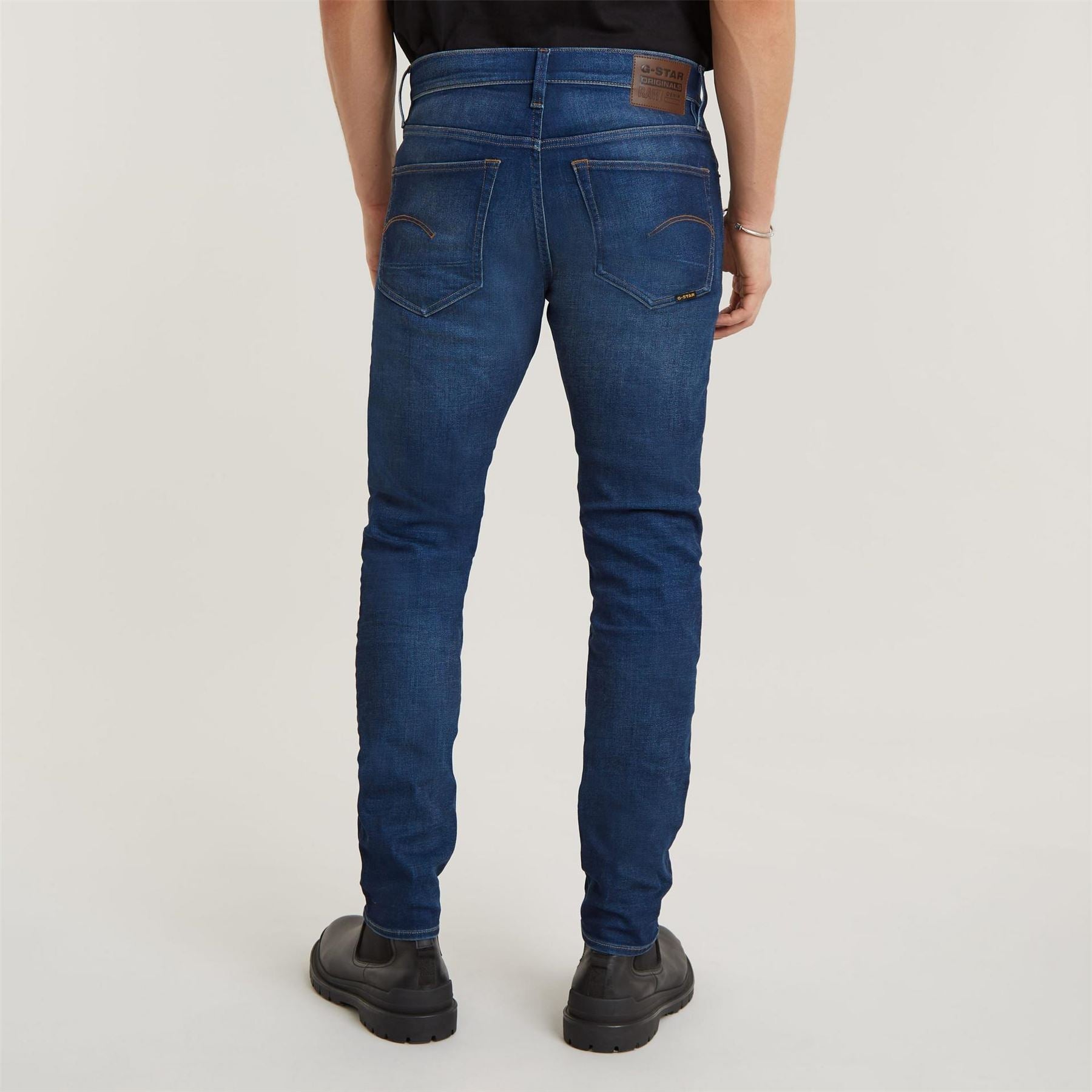G Star Slim Fit Jeans In Blue Black Stretch Denim