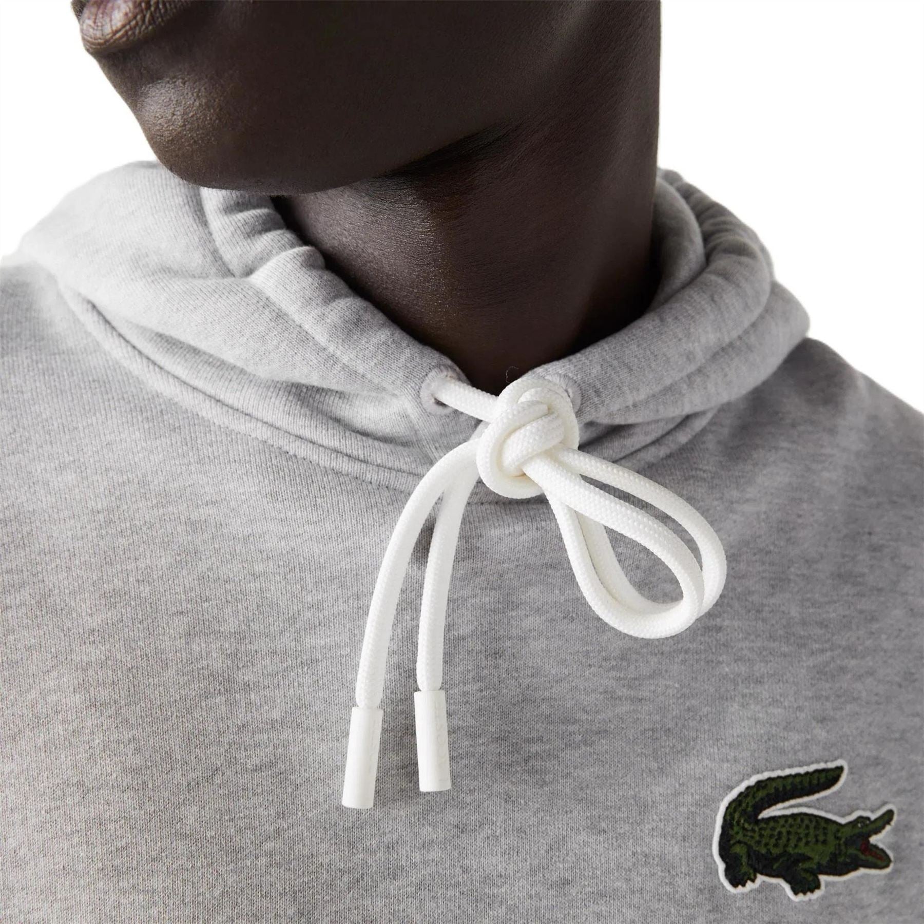 Lacoste Crocodile Print Hooded Relaxed Fit Sweatshirt