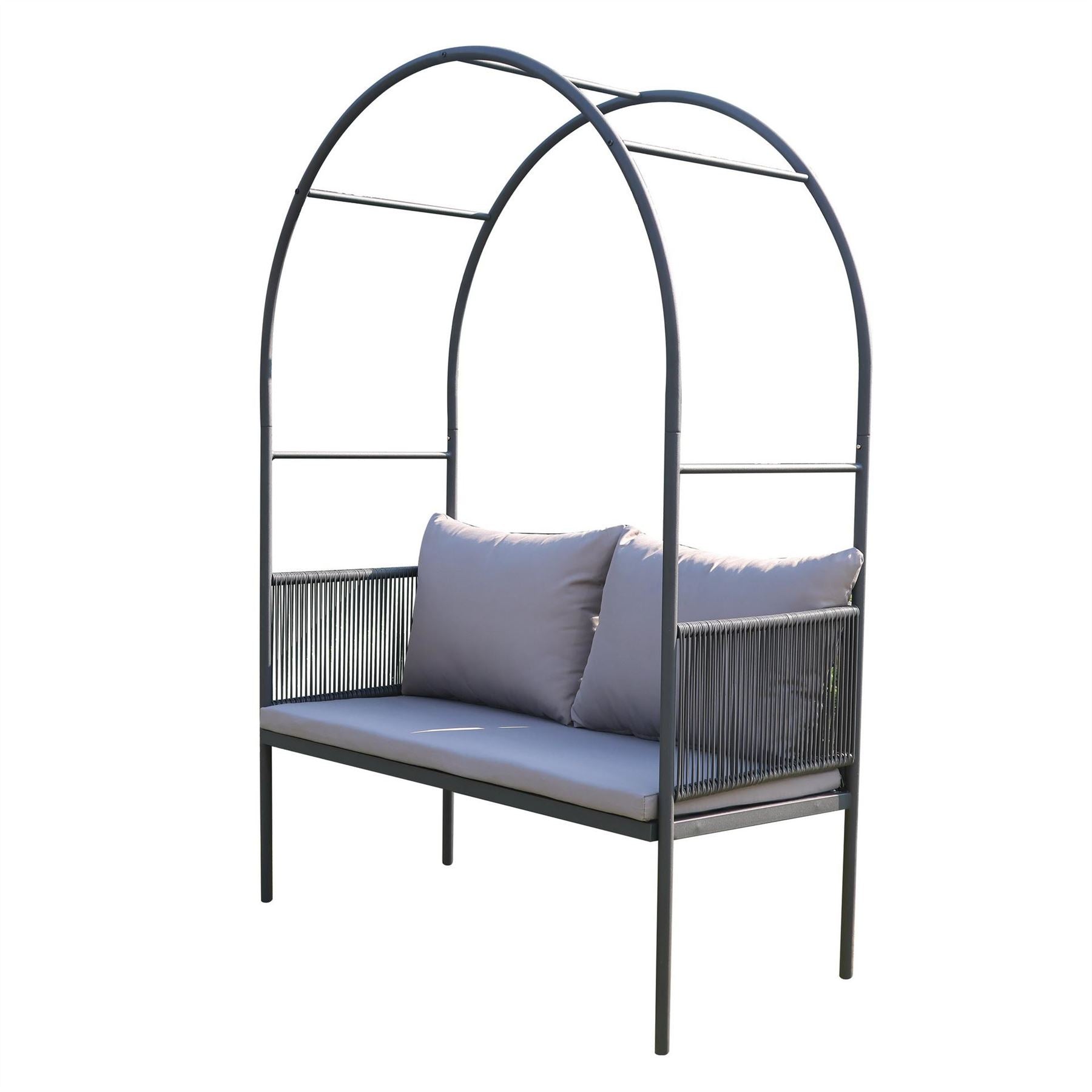 Linea Arched Metal Garden Bench