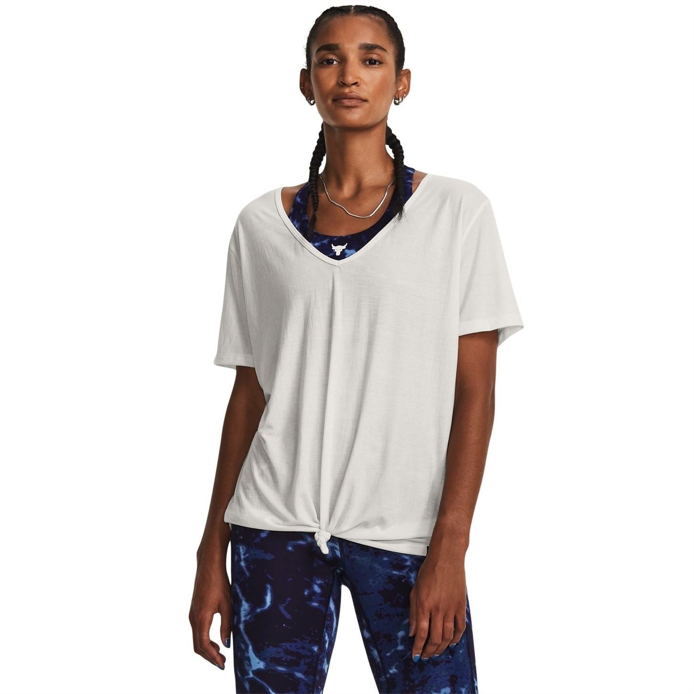 Under Armour Womens Armour Pjt Rck Completer Deep V T Gym Top