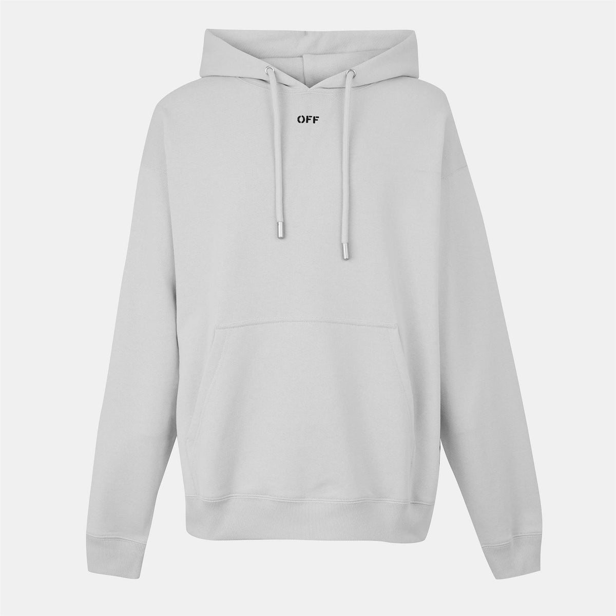 Off White Hooded Neck Skate Sweatshirt with Kangaroo Pocket