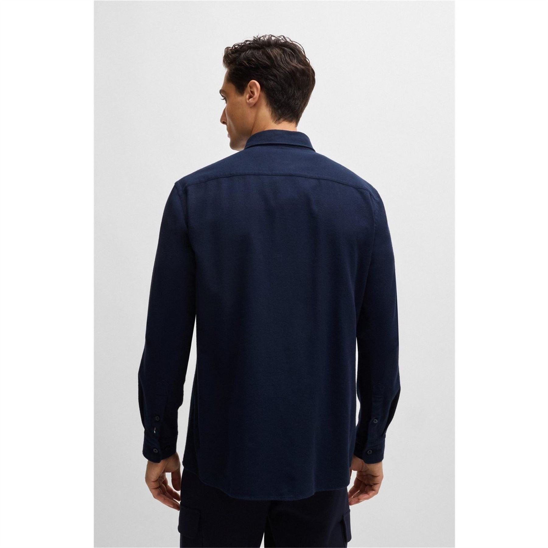 Boss C Roan Kent C 244 Black Long Sleeve Plain Shirt