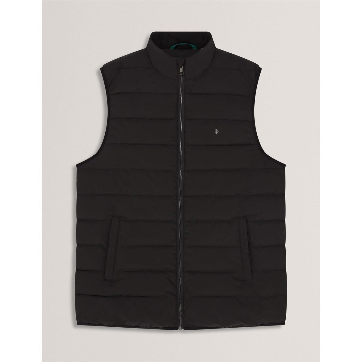 Ted Baker Quilted Horizontal Stripe Puffer Coat
