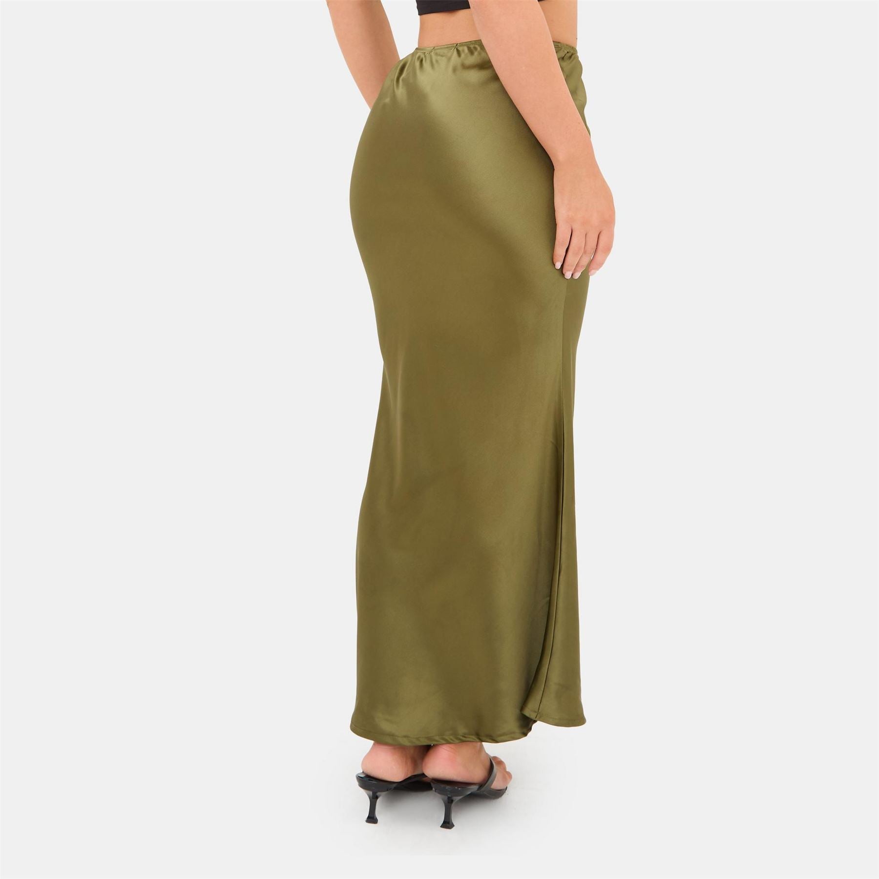 I Saw It First Bias Cut Satin Skirt