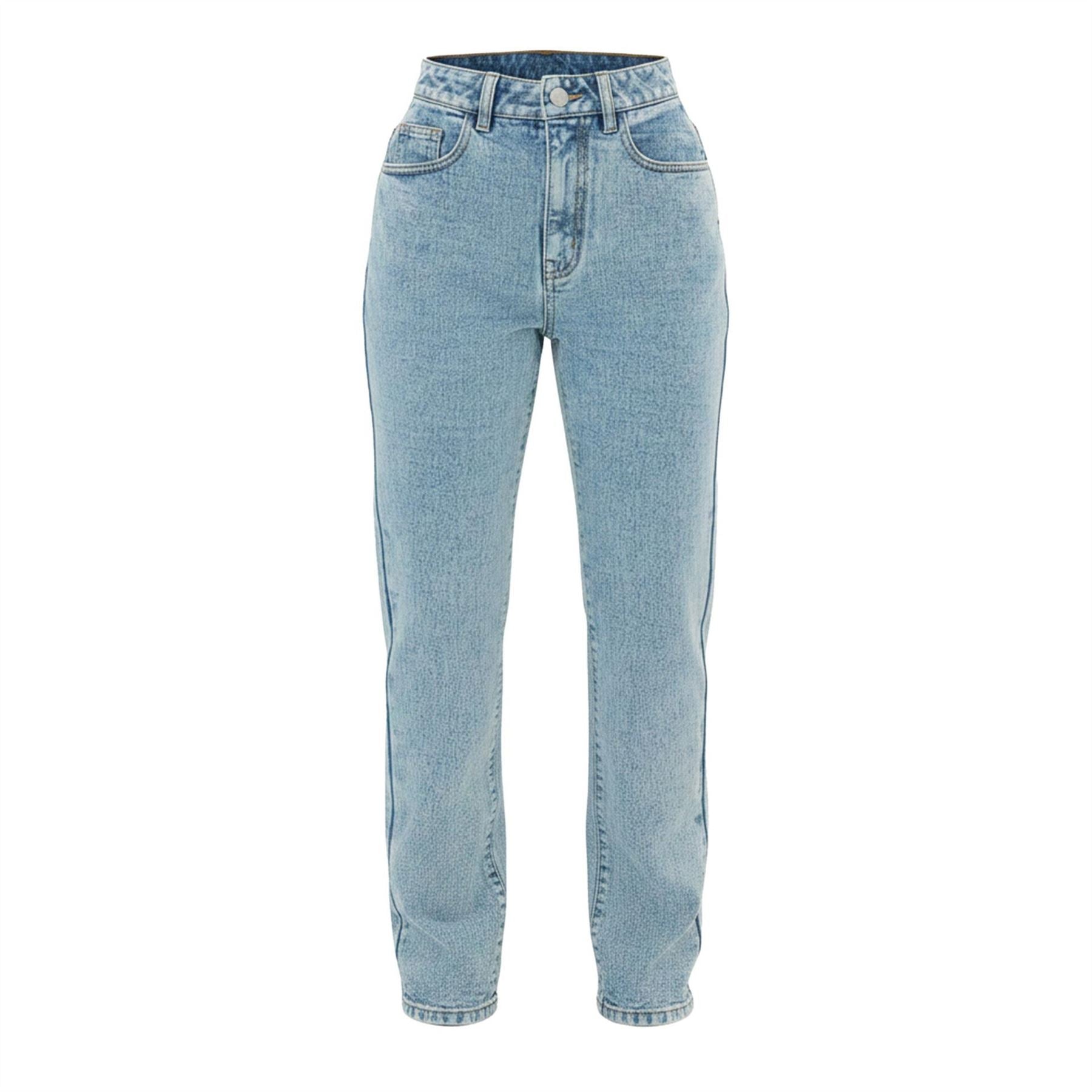 I Saw It First High Rise Straight Fit Five Pocket Jeans