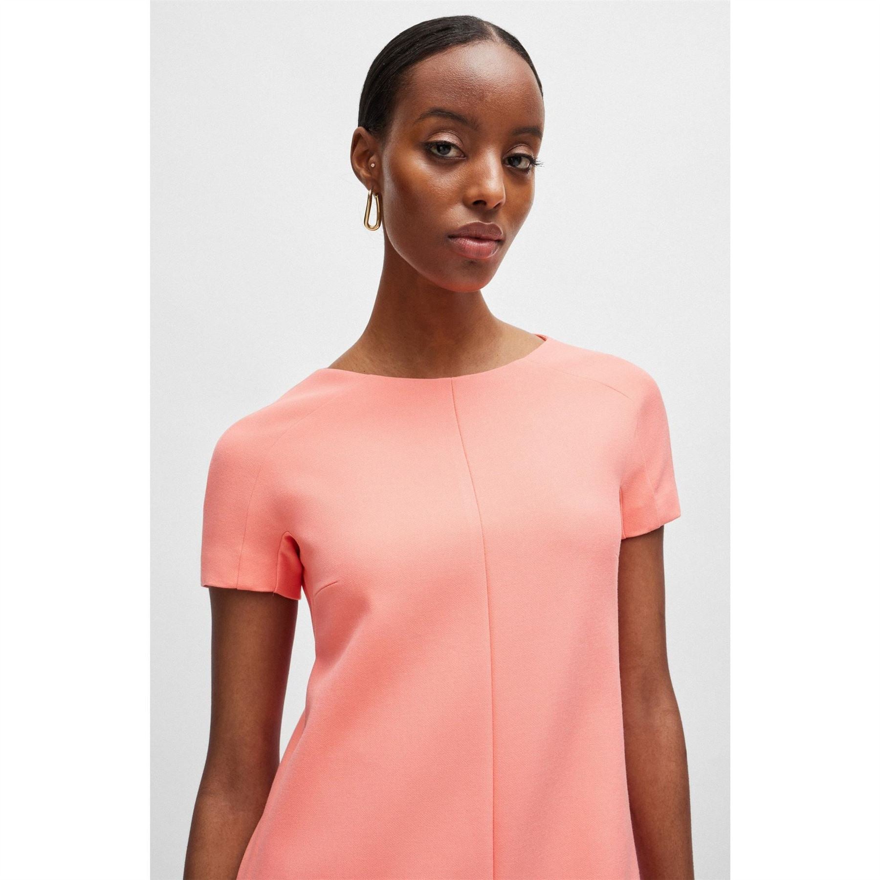 Boss Dizora Crew Neck Knee Length Shift Dress
