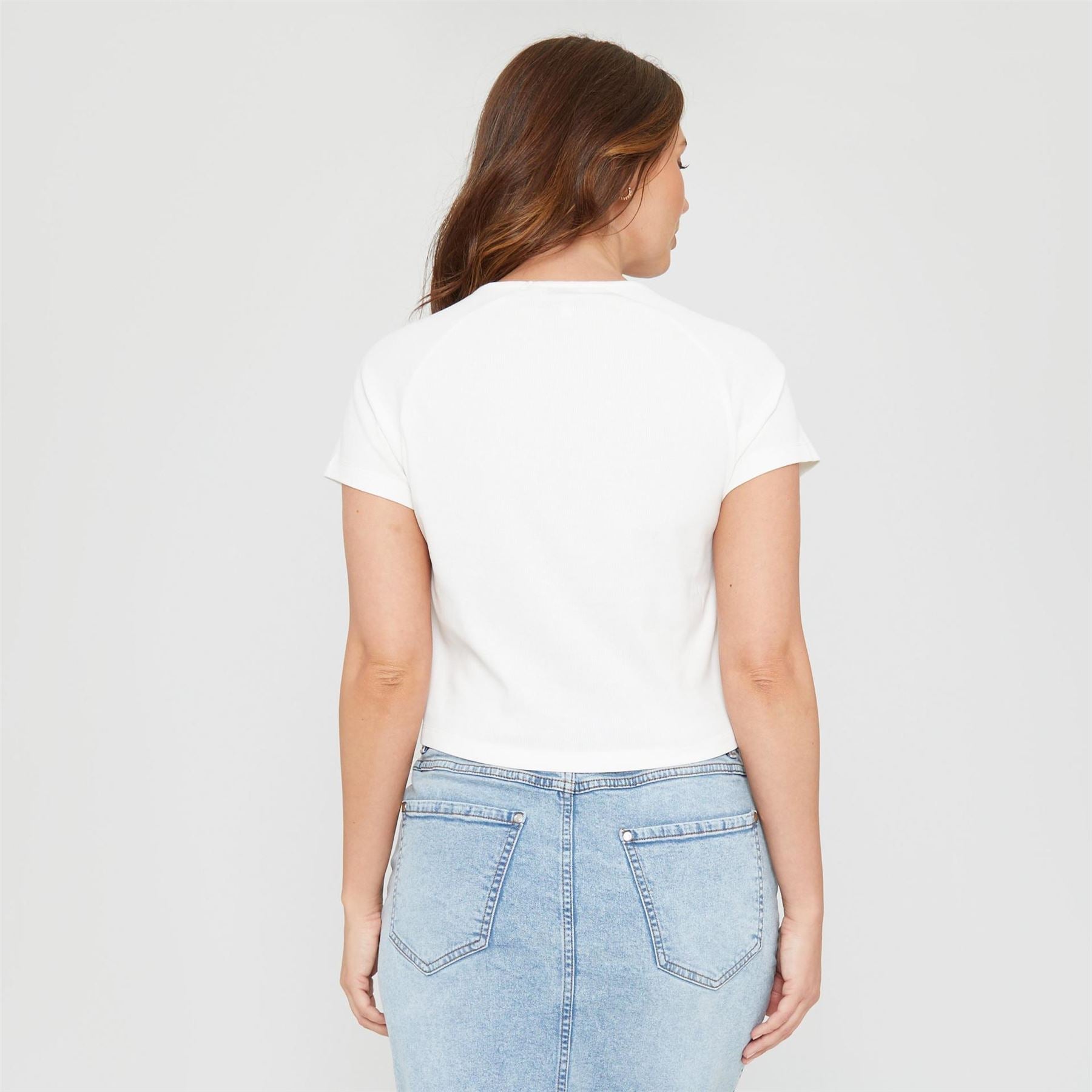 Be You Womens Ruched Rib Top