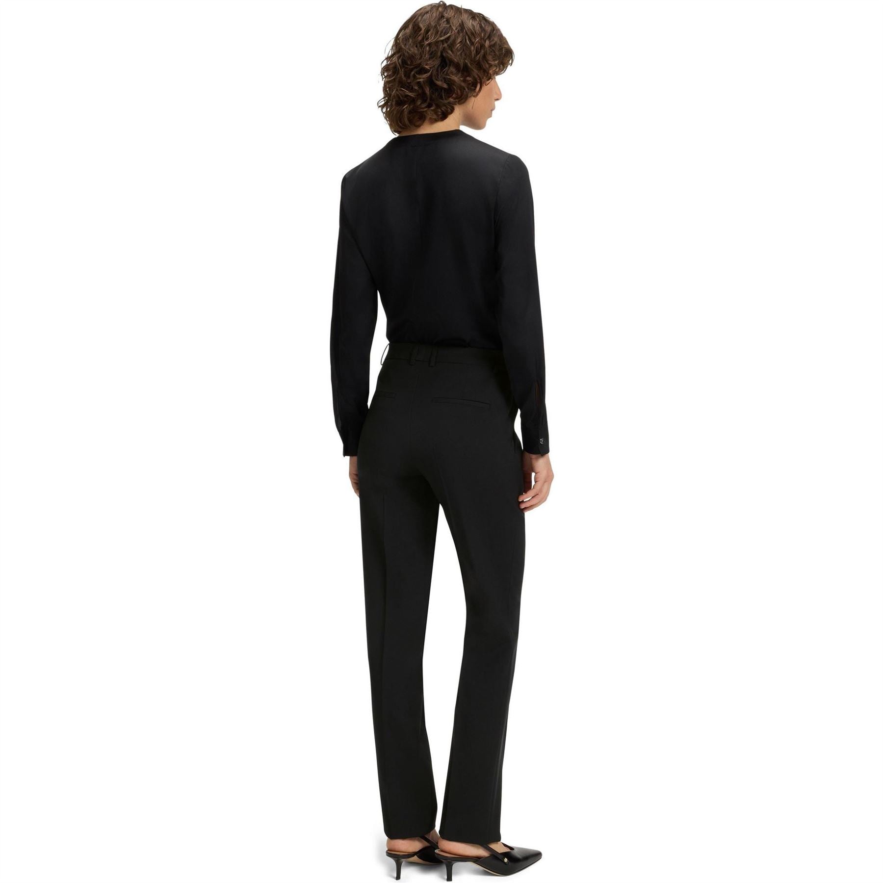 Boss Tameah Solid Patterned Slim Cut Trousers