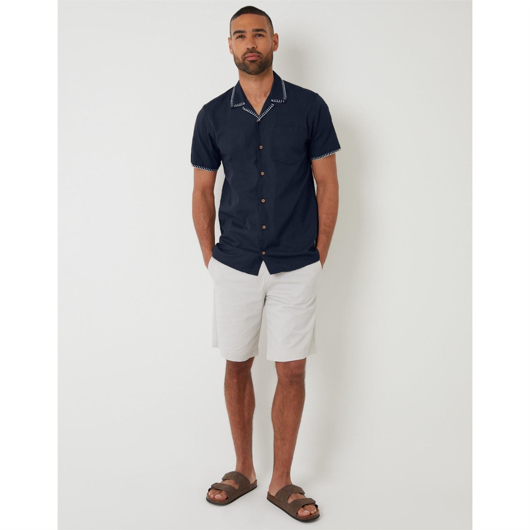 Threadbare Burnley Regular Fit Short Sleeve Shirt