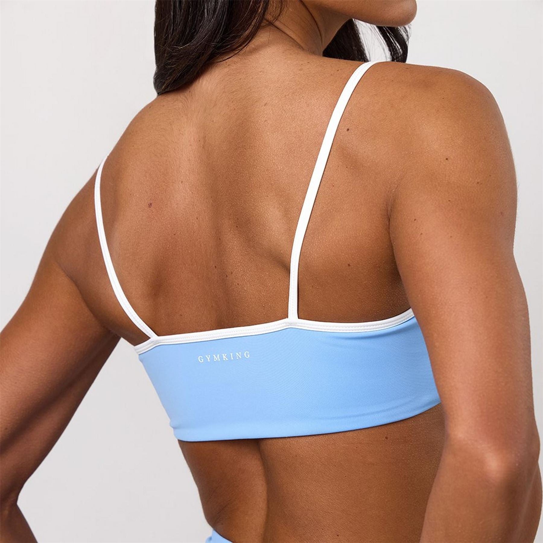 Gym King King 365 Contrast Bra   Blue Cotton