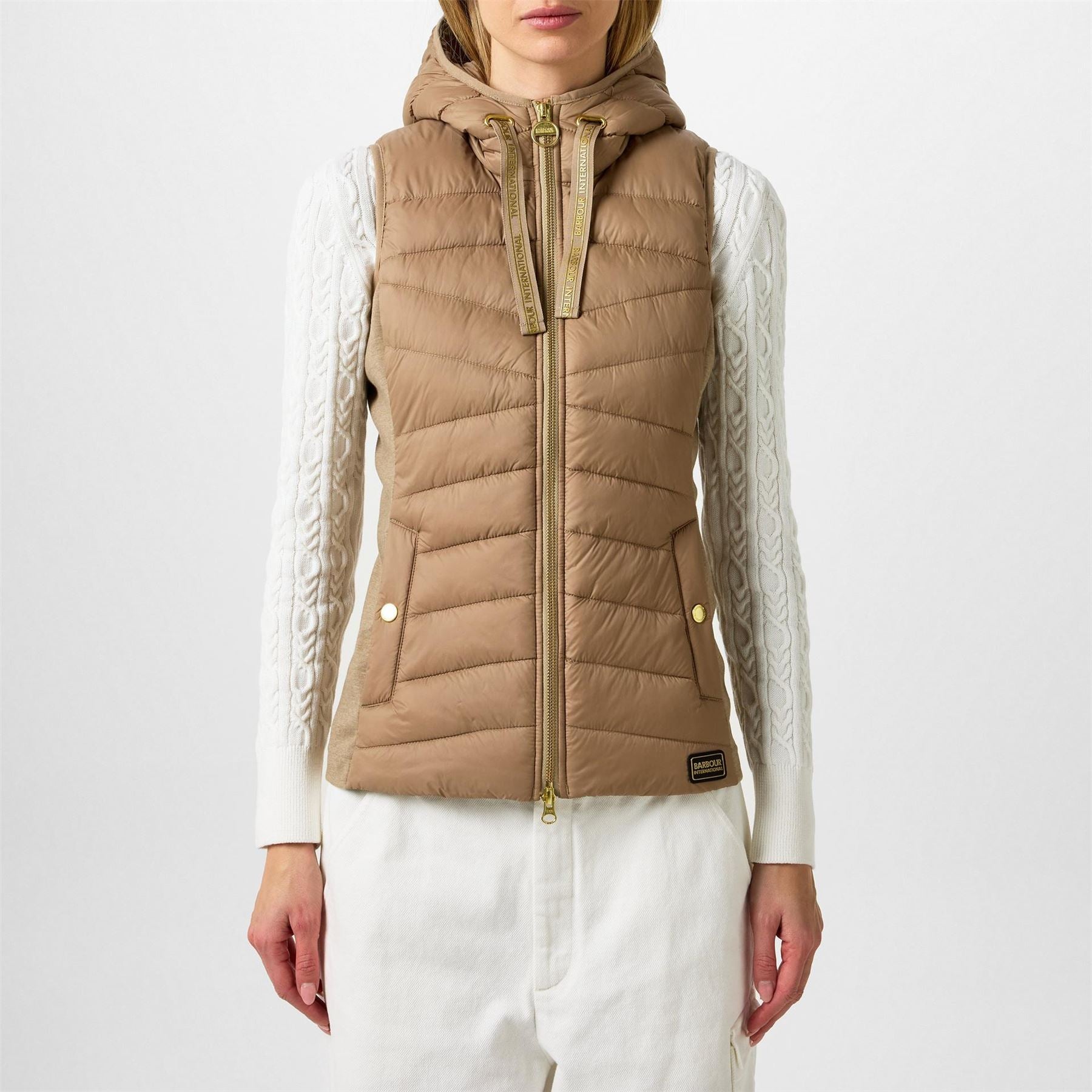 Barbour International Grid Lock Hooded Gilet