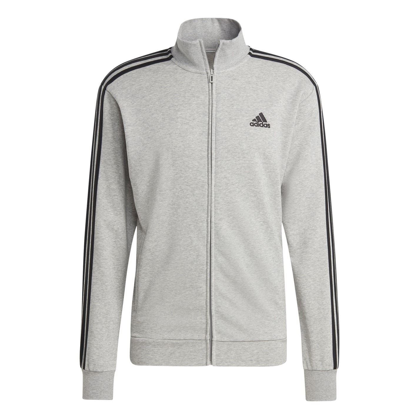 adidas Mens Basic 3 Stripes French Terry Tracksuit