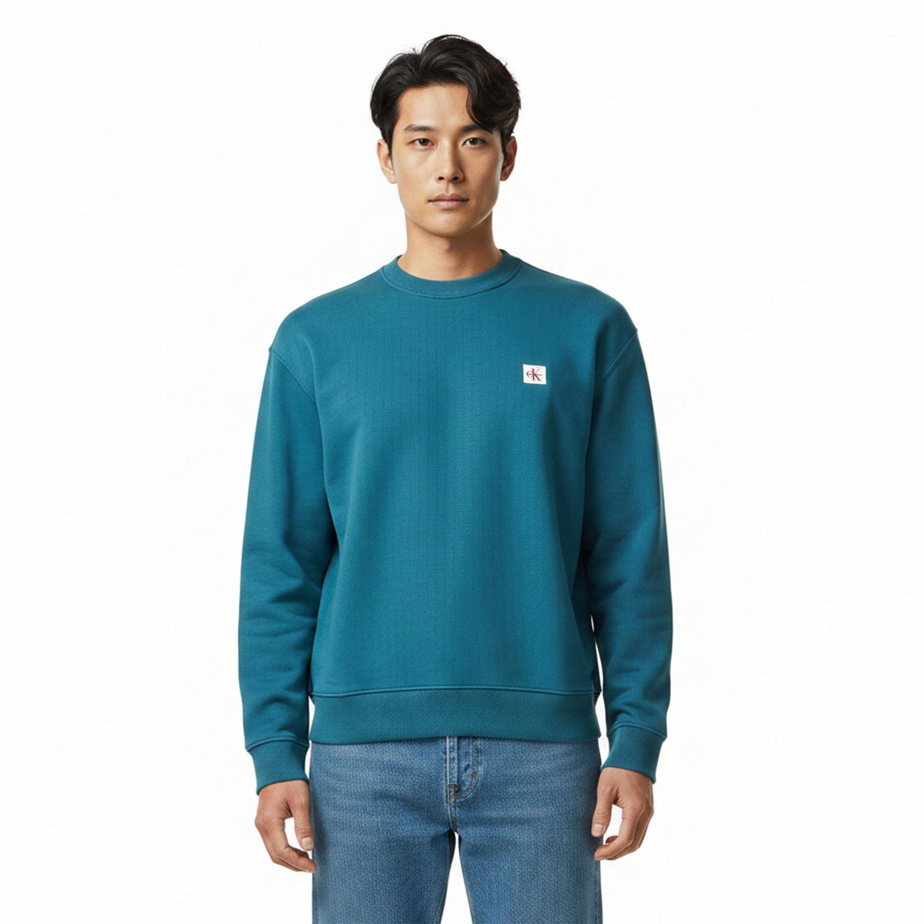 Calvin Klein Jeans Woven Box Crew Sweatshirt