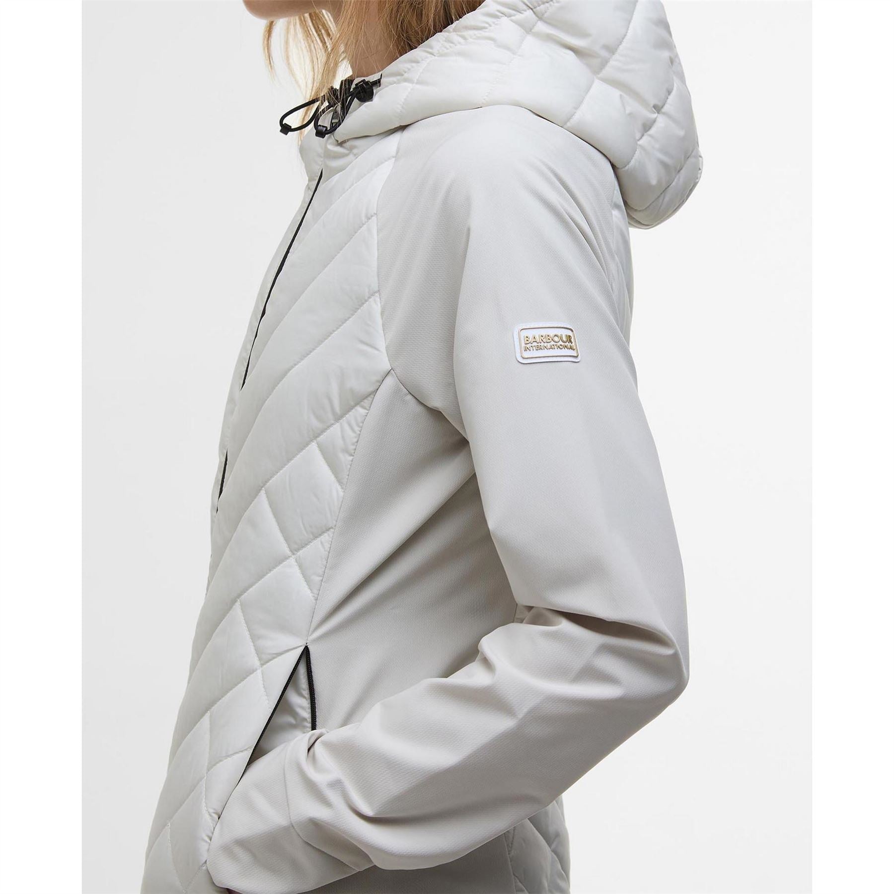 Barbour International Dakota Hooded Long Sleeve Zip Quilted Jacket