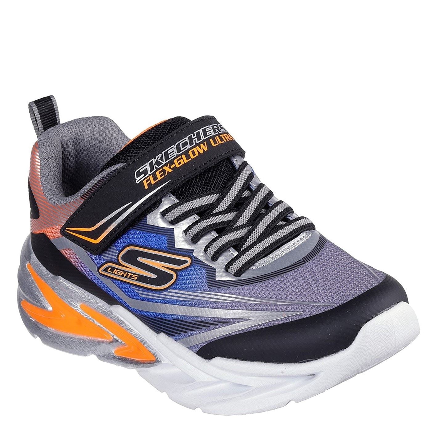 Skechers Lighted Gore  And  Strap Sneaker W Mids Light Up Trainers Boys