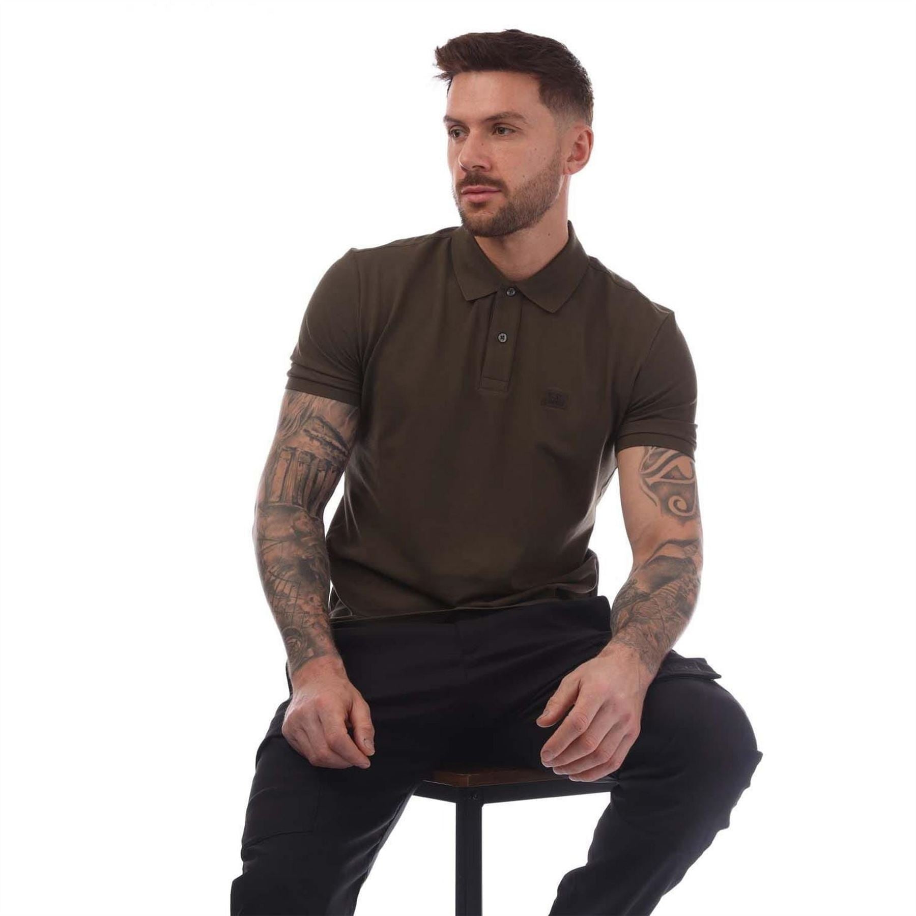 CP Company Piquet Logo Polo Shirt