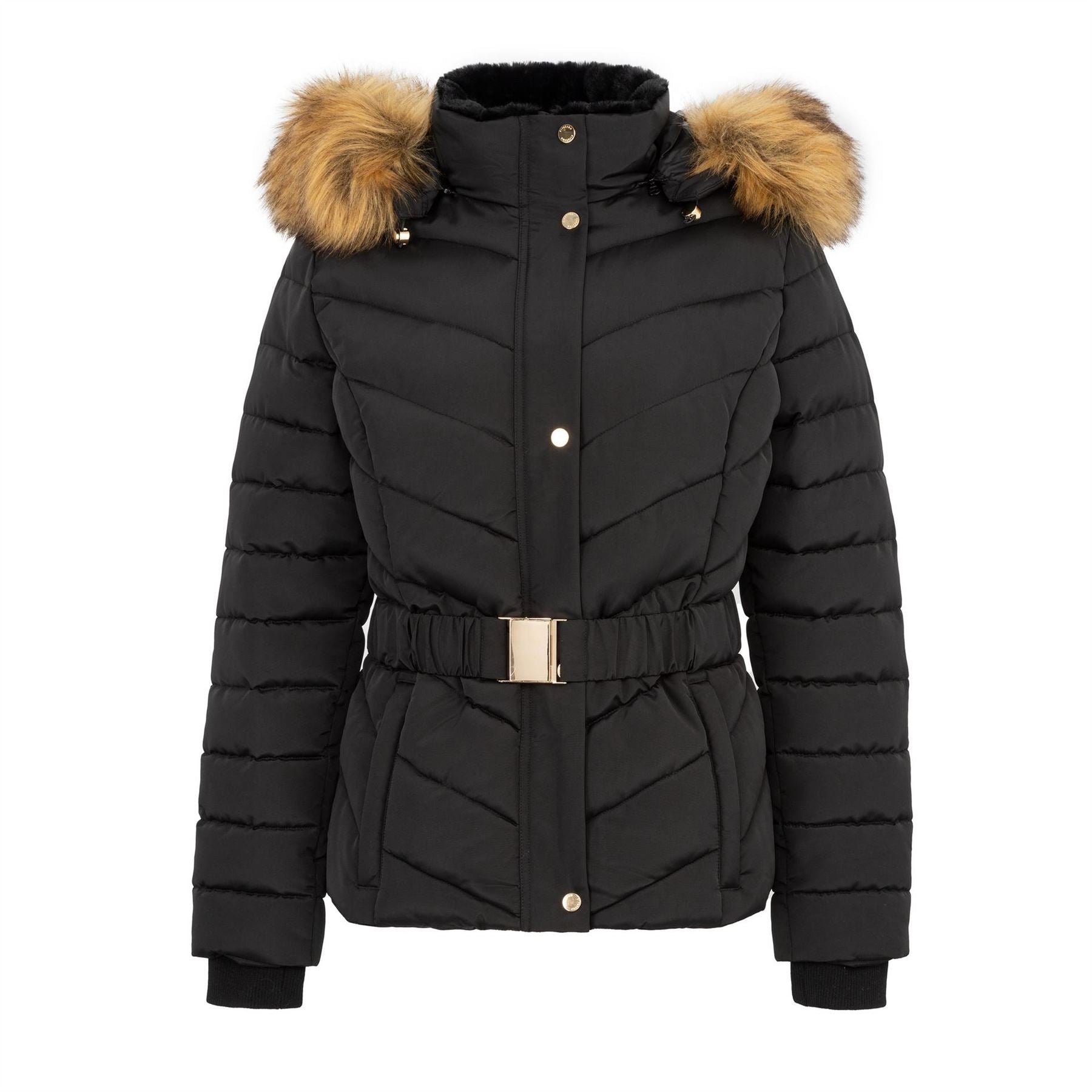Firetrap Water Resistant Hooded Short Puffer Jacket