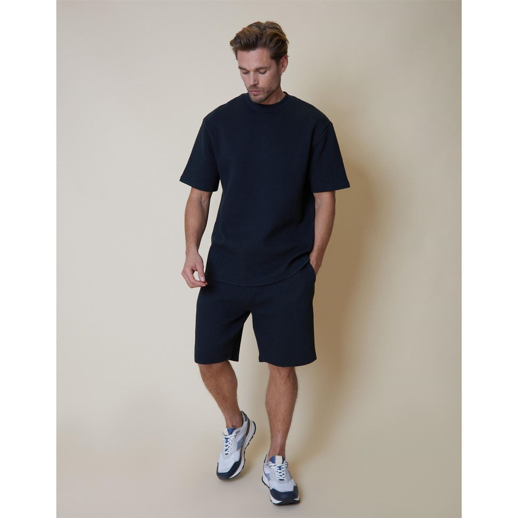Threadbare Mitch Textured Bermuda Shorts