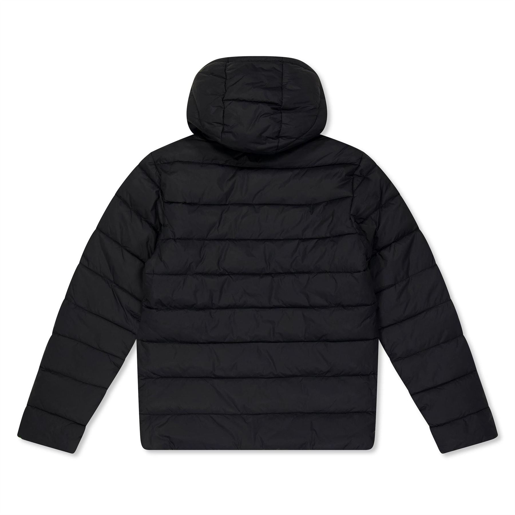 Boss Hooded Neck Horizontal Stripe Patterned Puffer Jacket