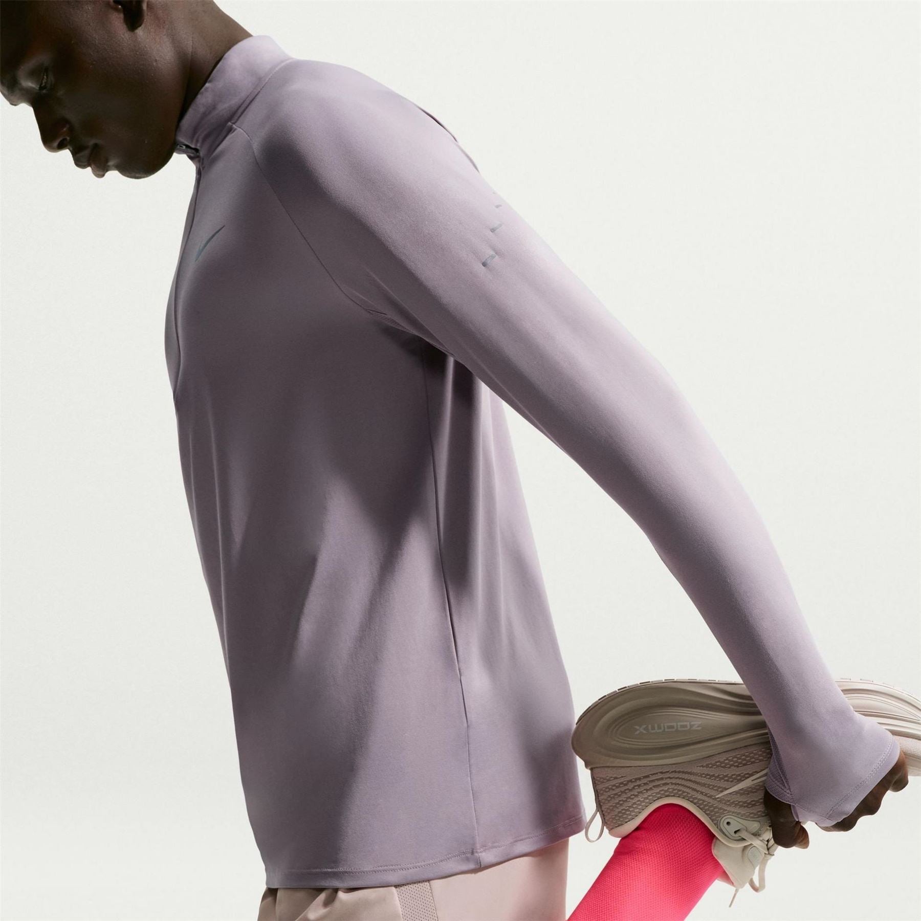 Nike Stride Zip Neck Regular Fit T-Shirt