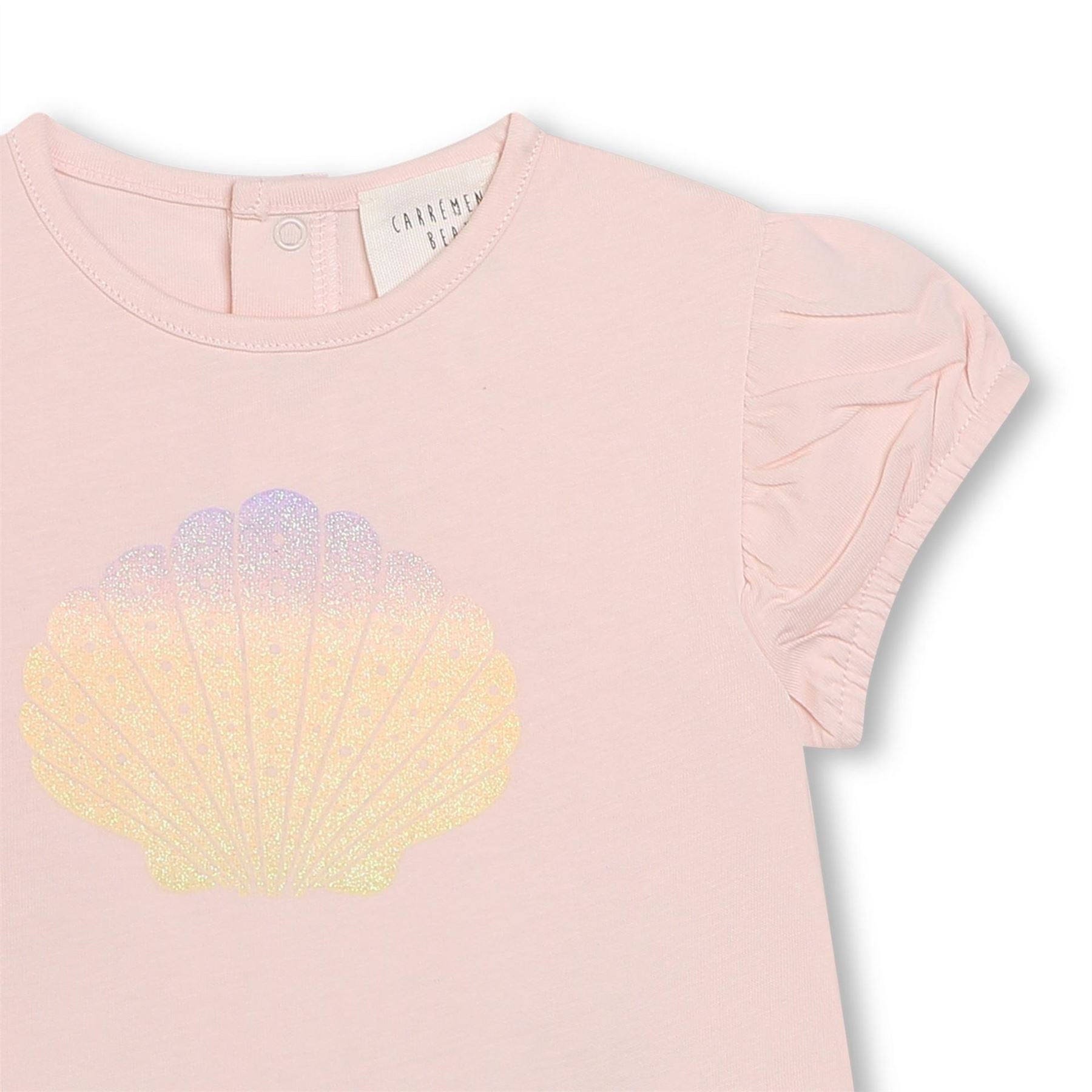 Carrement Beau Regular Fit Puff Sleeve Crew Neck T-Shirt
