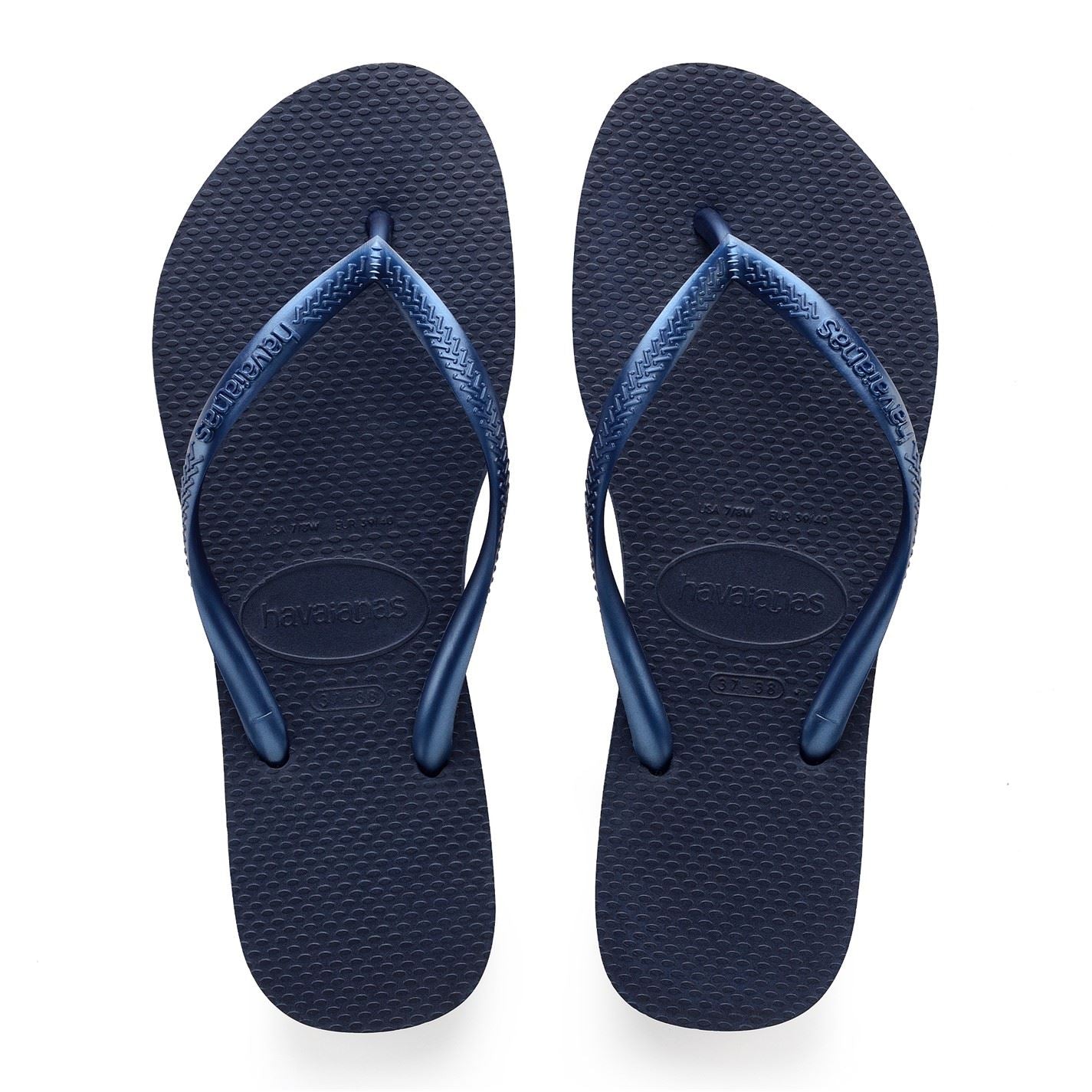 Havaianas Slim Textured Flat Heel Flip Flops